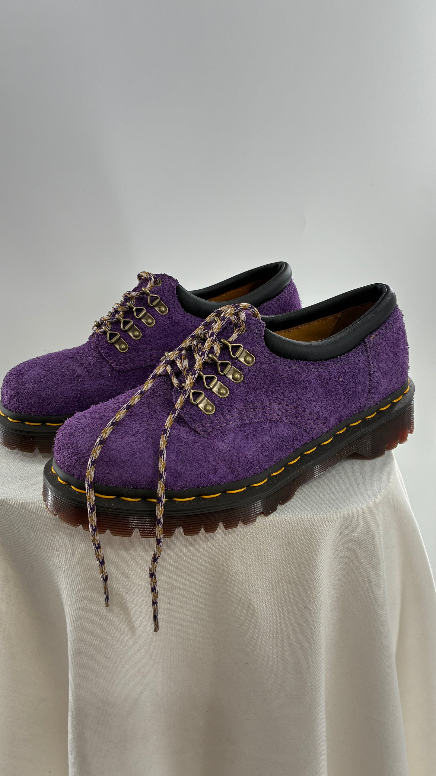 Vintage Dr. Martens 8053 Ben Purple Suede Leather Oxford Sneakers (6)