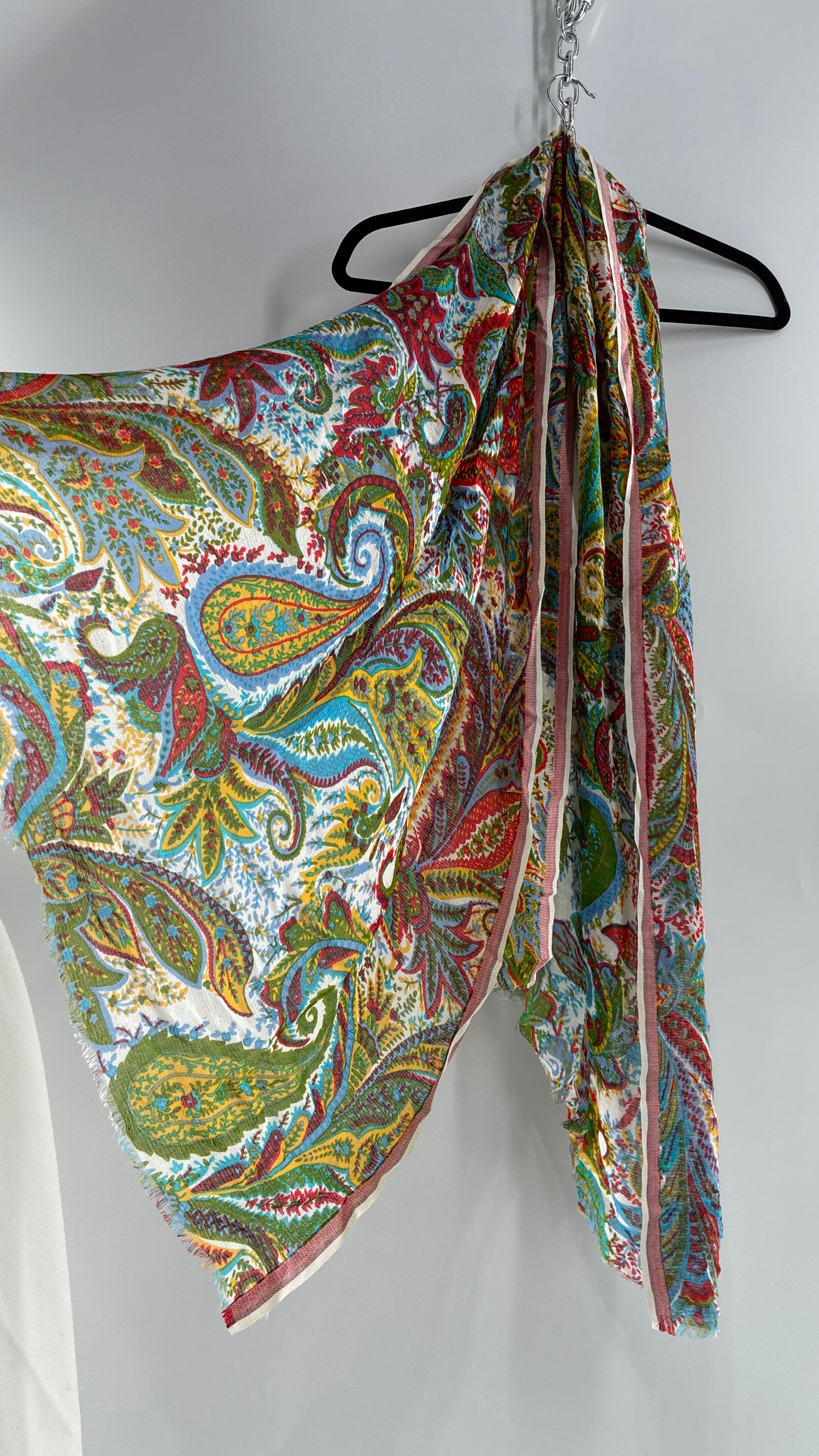 Anthropologie Paisley Primary Color Scarf