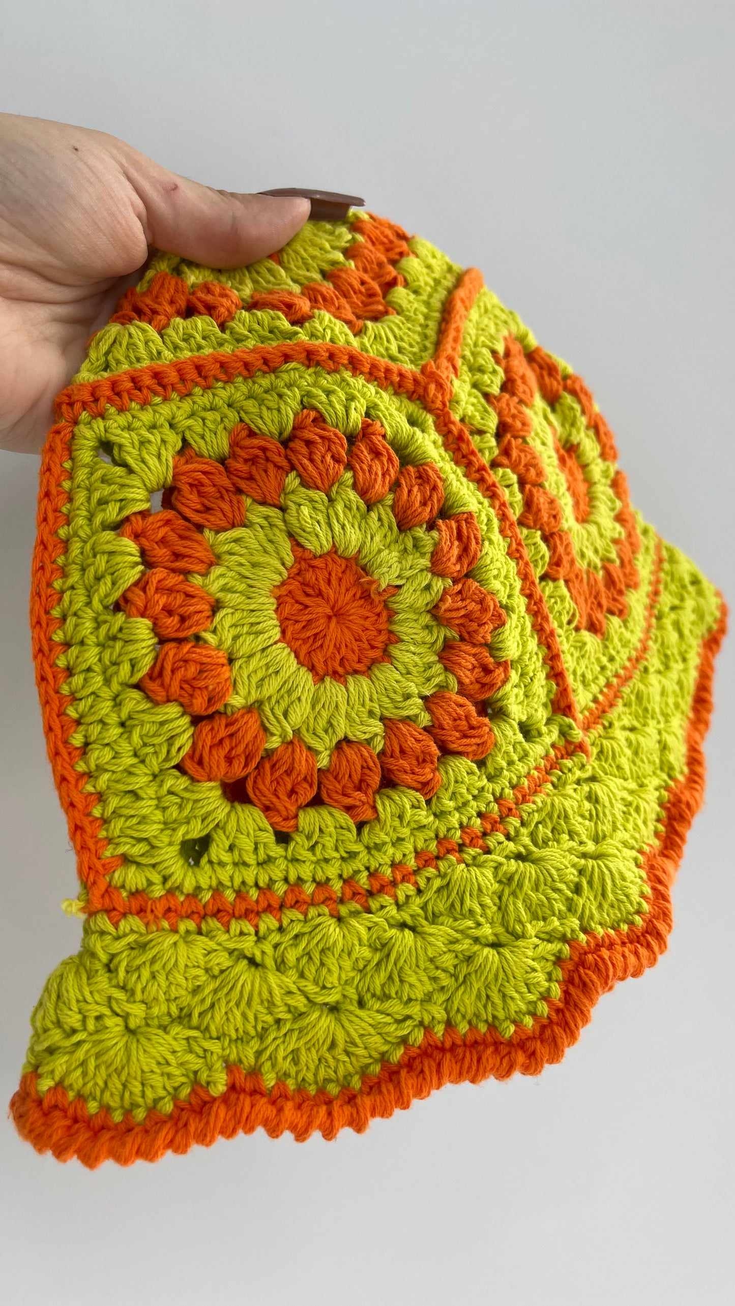 Crochet Yellow and Orange Sun/Bucket Hat