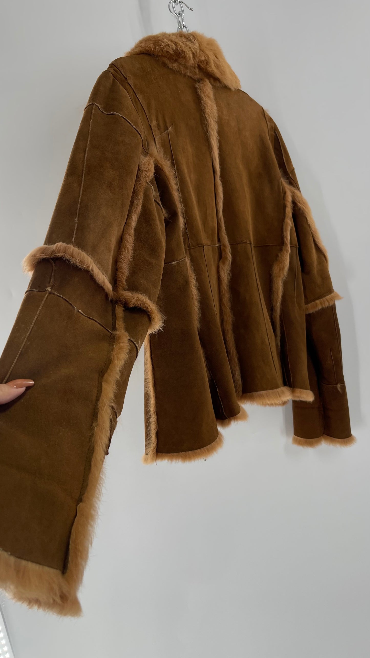 RARE Vintage The Bomb Boogie  Woman Department *Reversible Romanian Fur Jacket (XL)