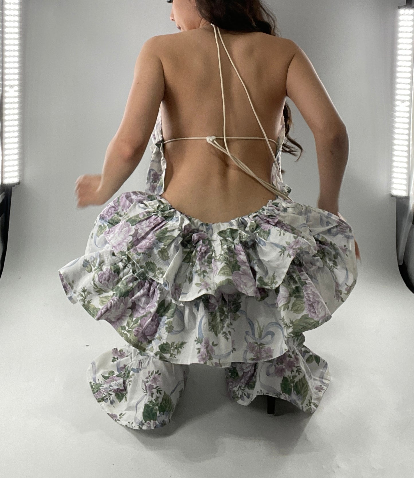 Vintage Handmade 2 Piece Set with Apron Style Ruffled Bum🧺 (One Size XS-XL)