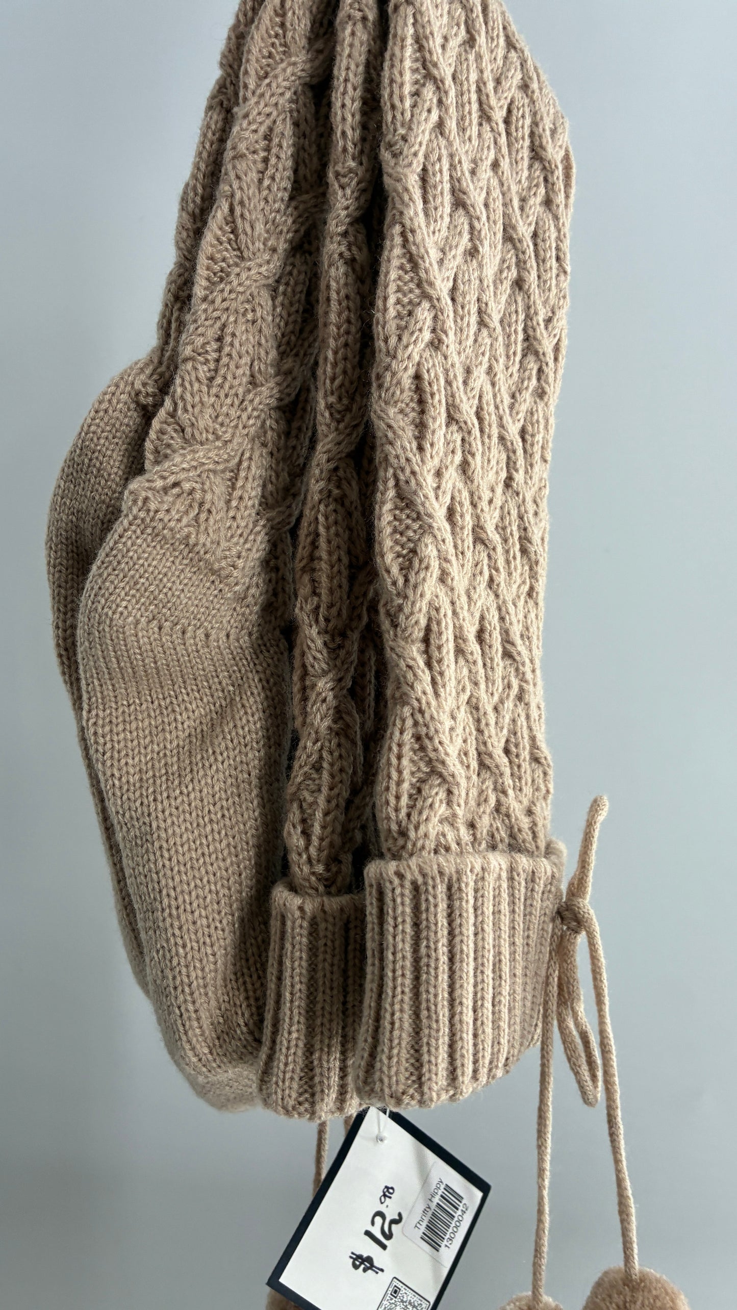 NWOT Thigh High Taupe Thick Knit Socks
