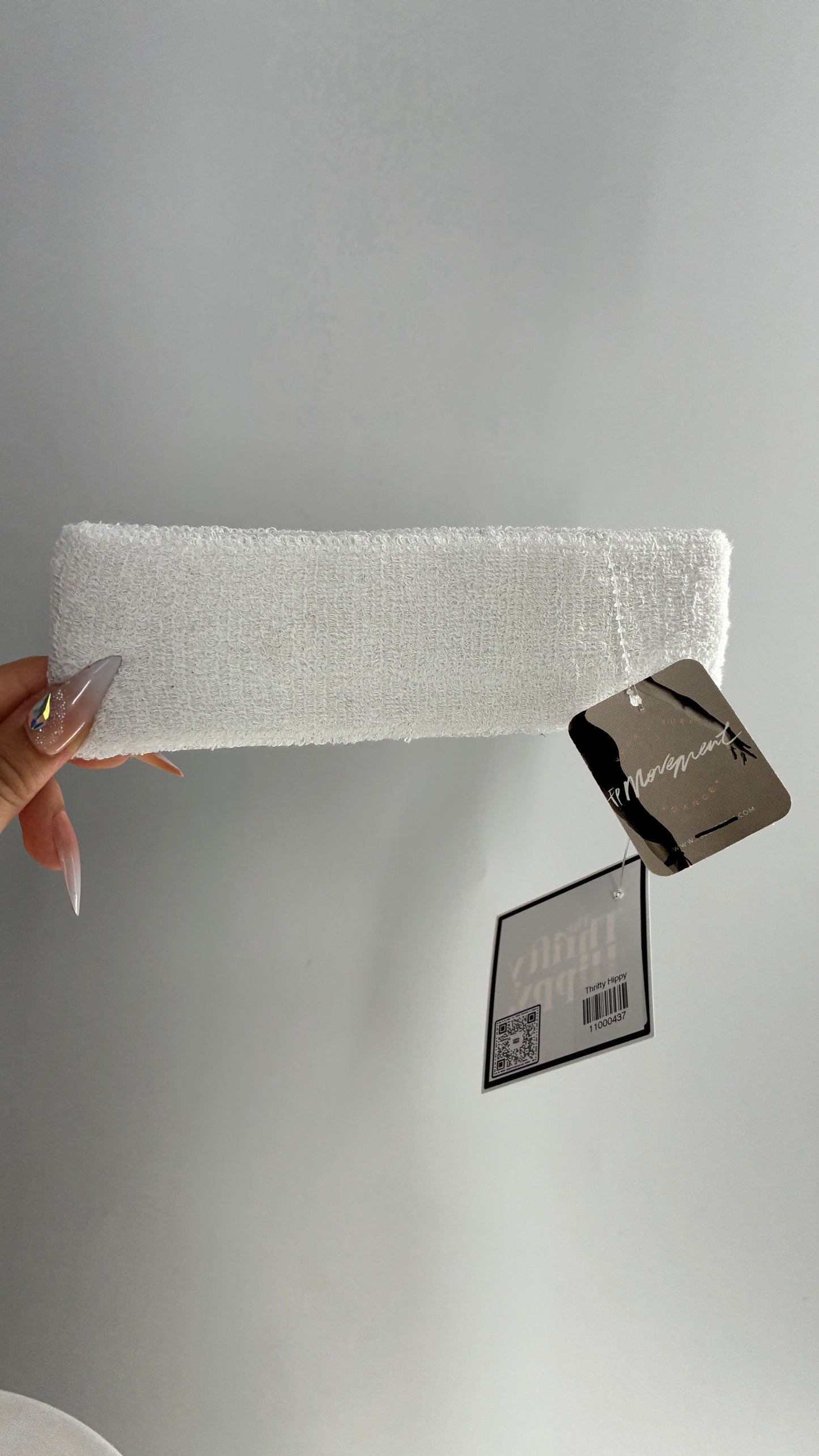 Free People Movement White Sweatband with Tags Attached