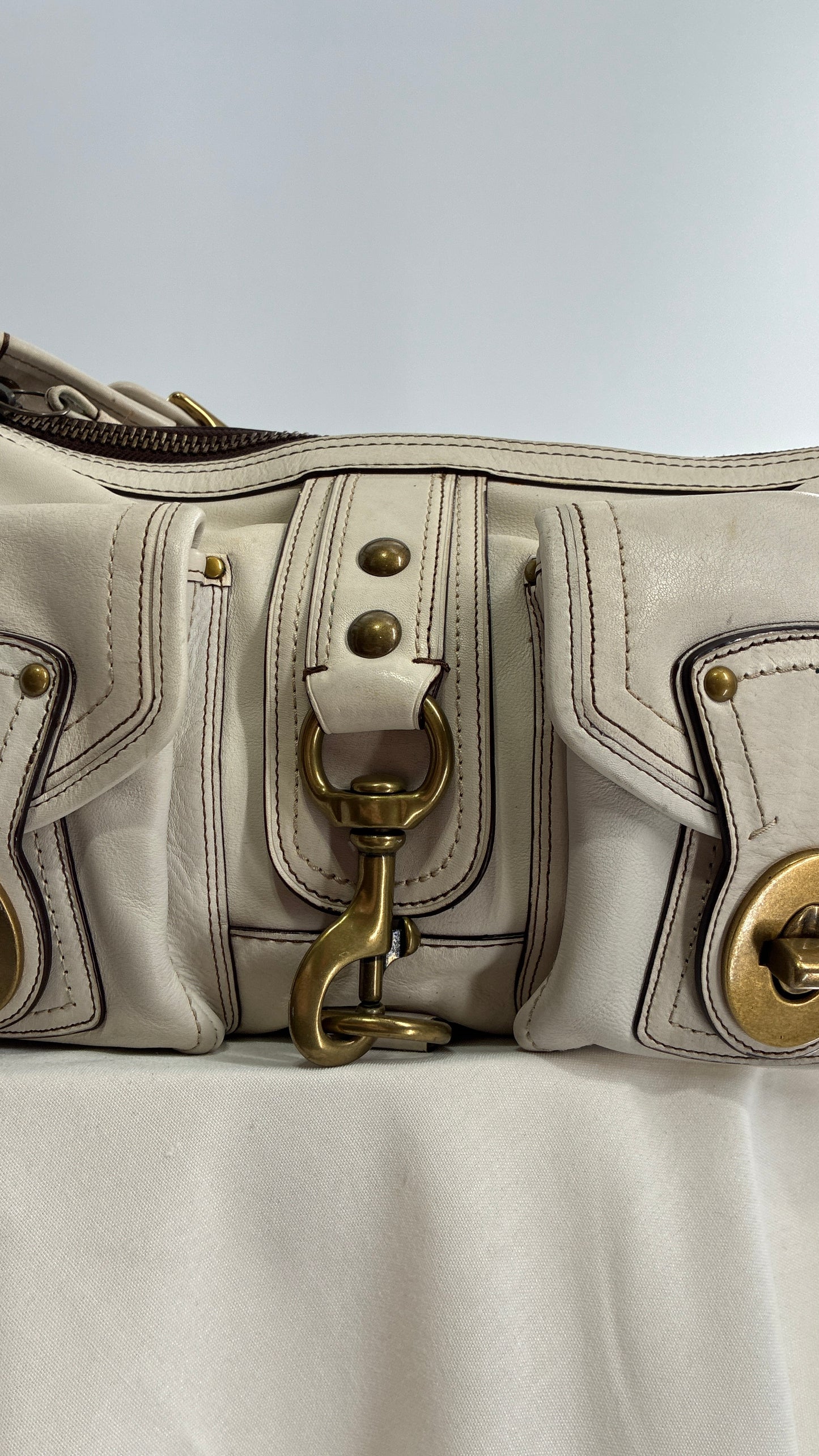 RARE COACH 65th Anniversary Legacy Leather Oversized Turnlock Shoulder Bag