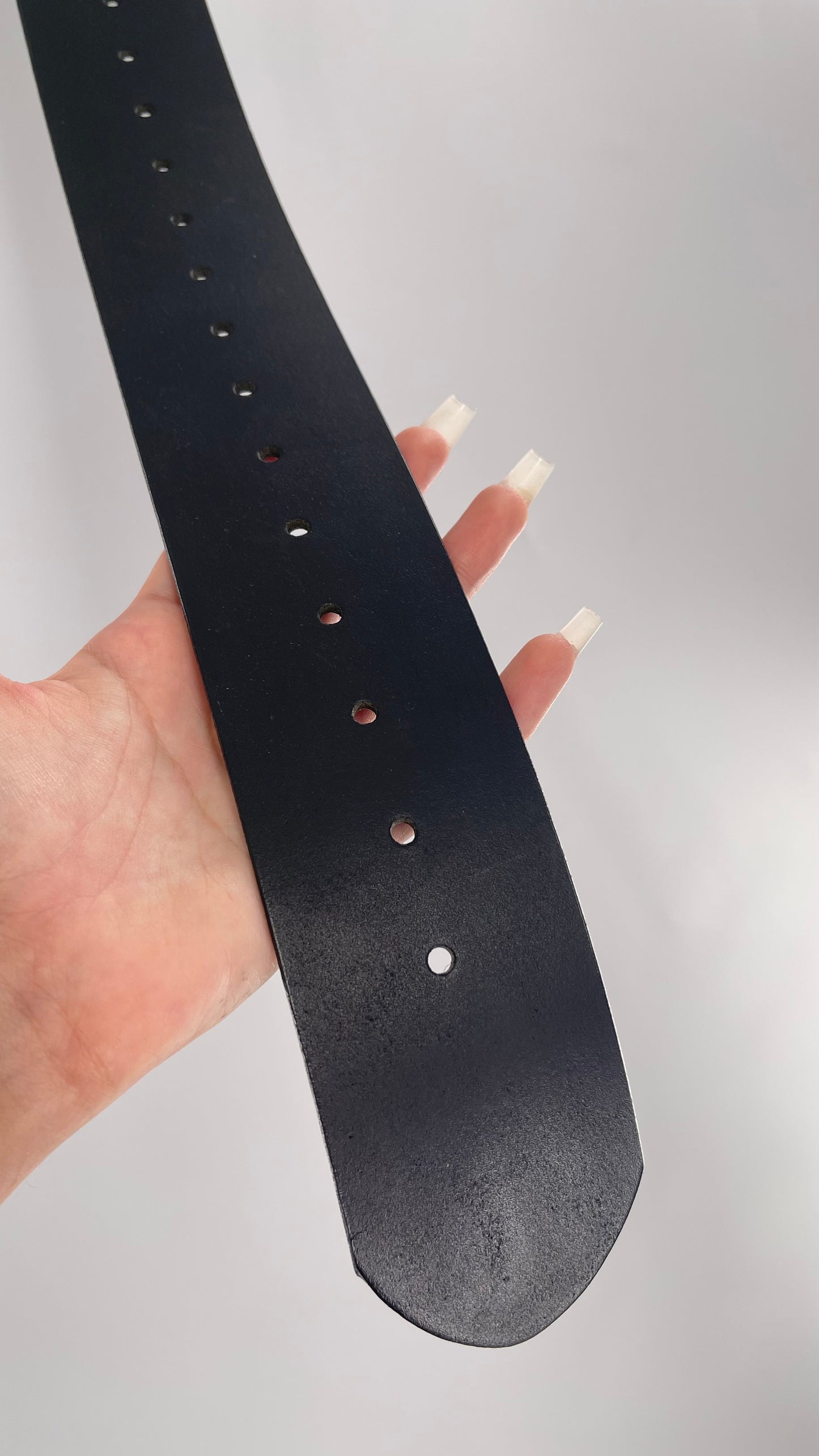 Banana Republic Wide Black Italian Cow Leather Belt (Small)