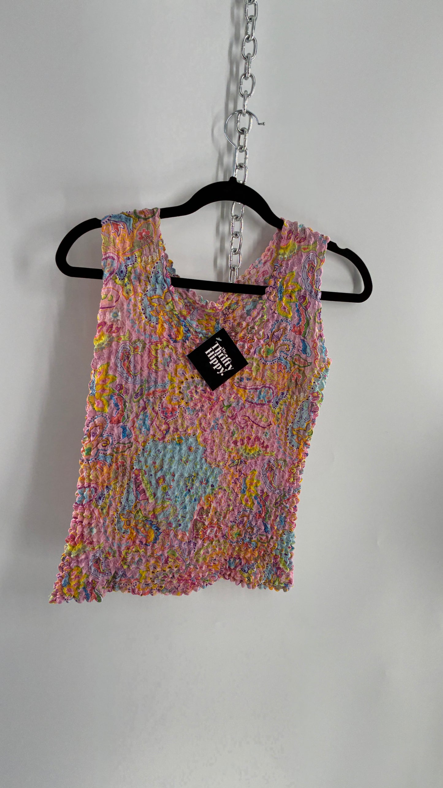 Vintage 1990s Patterned Popcorn Camisole (One Size)