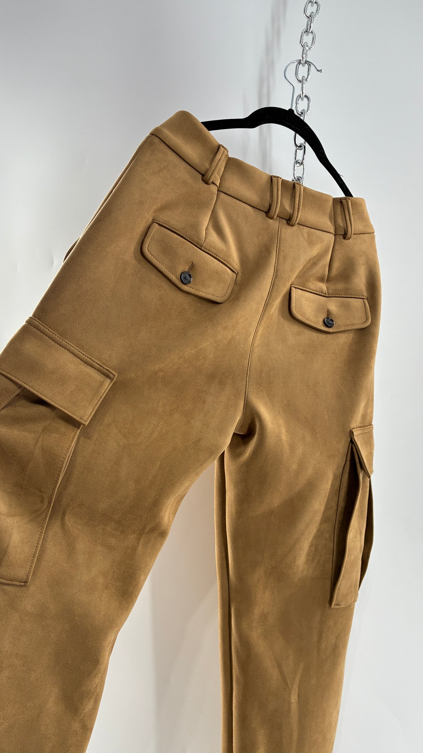 BANANA REPUBLIC Ultra Thick Baggy Vegan Suede Comfy Cargos (4)