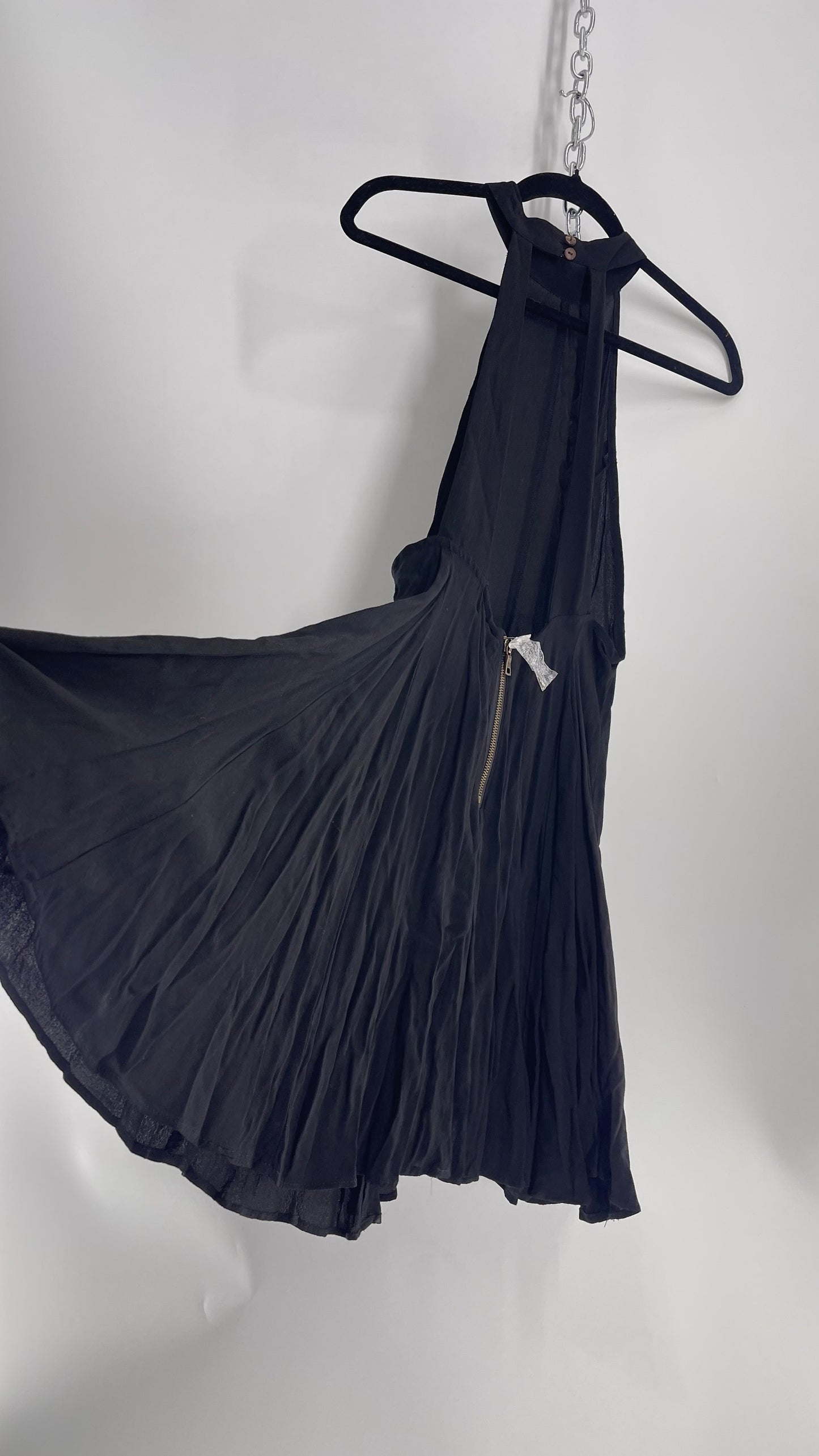 Kimchi Blue Black Voluminous Mini with Open Back Detail (Small)