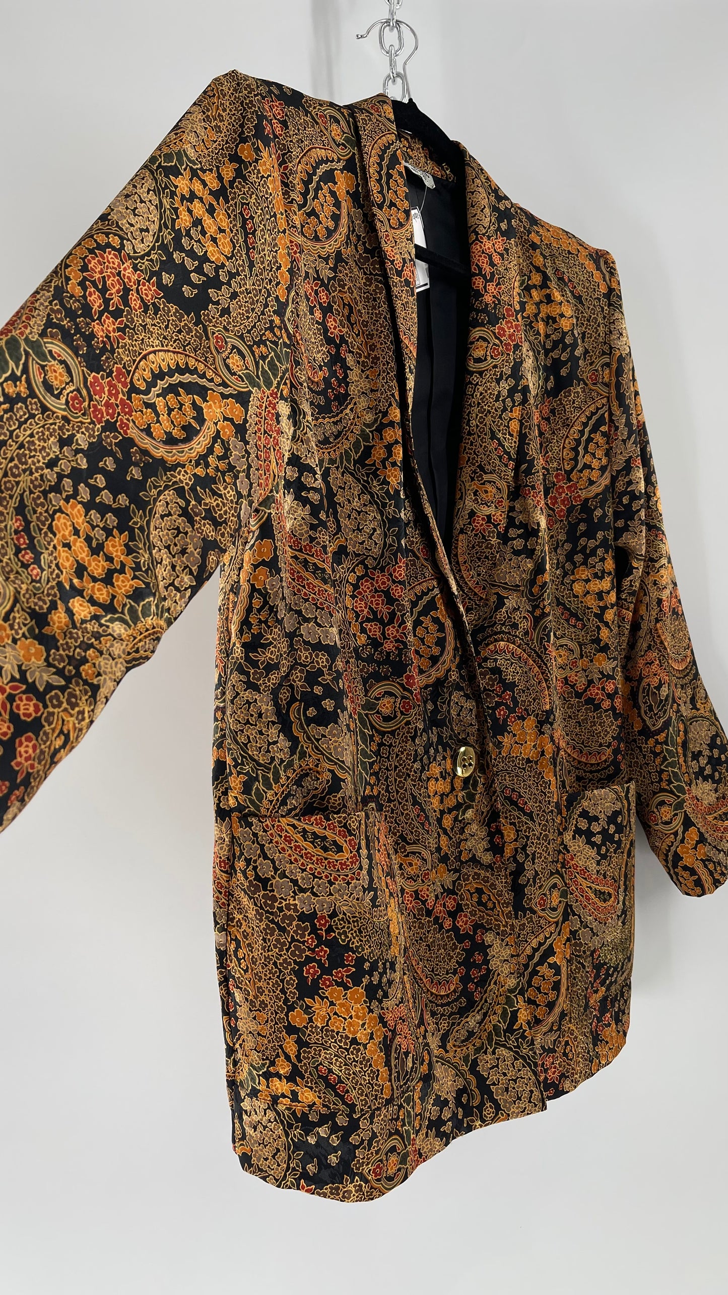 Vintage Kensington 100% Silk Blazer (Medium)
