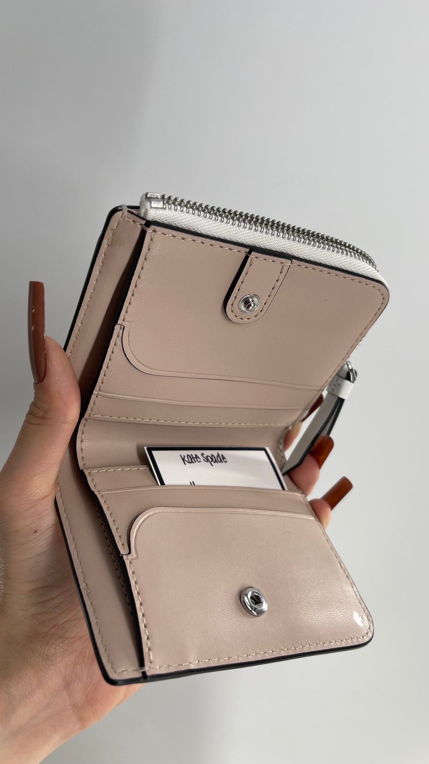 Kate Spade Tan and White Wallet with Tags Attached
