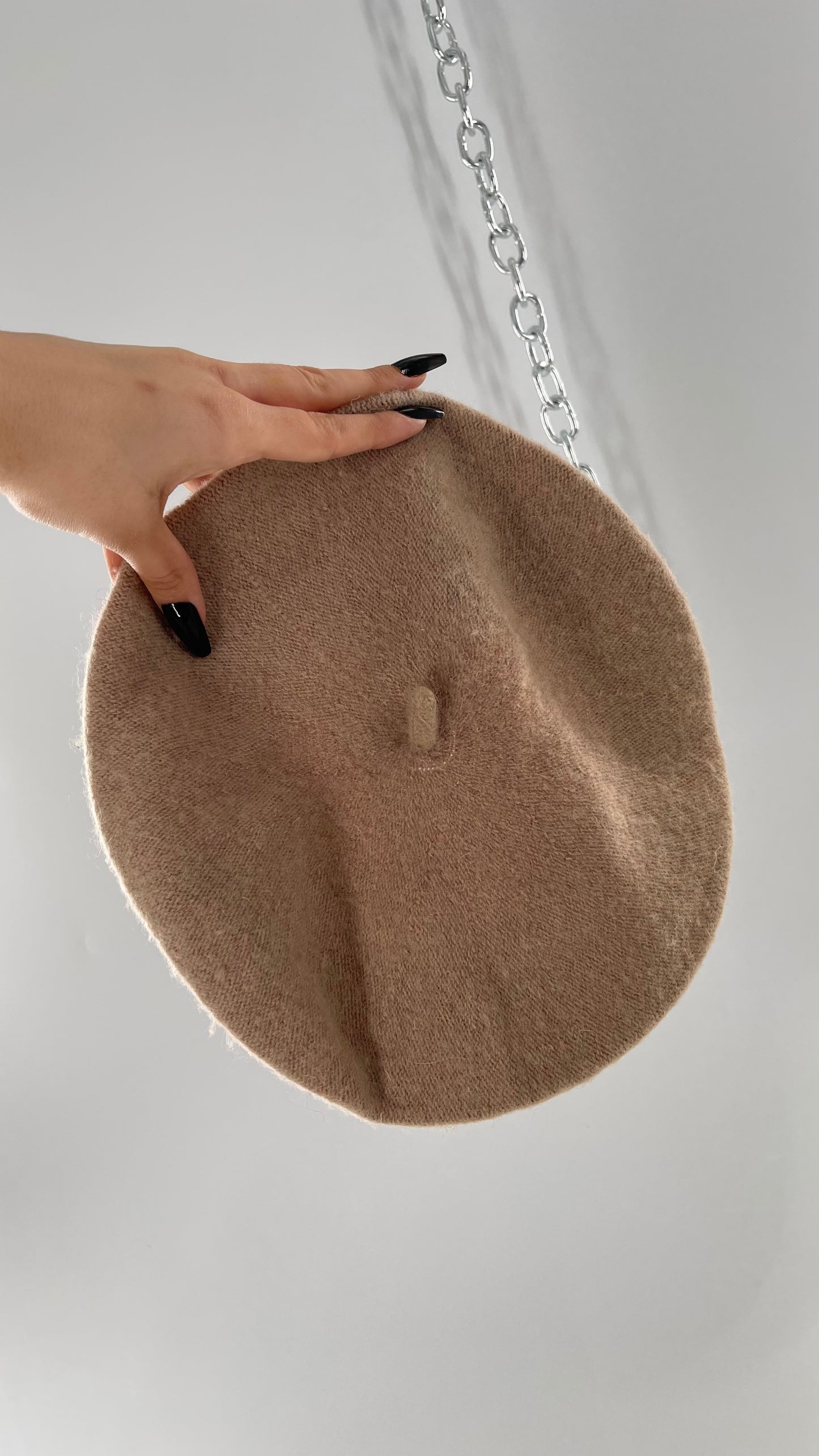 Free People Rainbow Unicorn Birthday Surprise Tan Wool Beret
