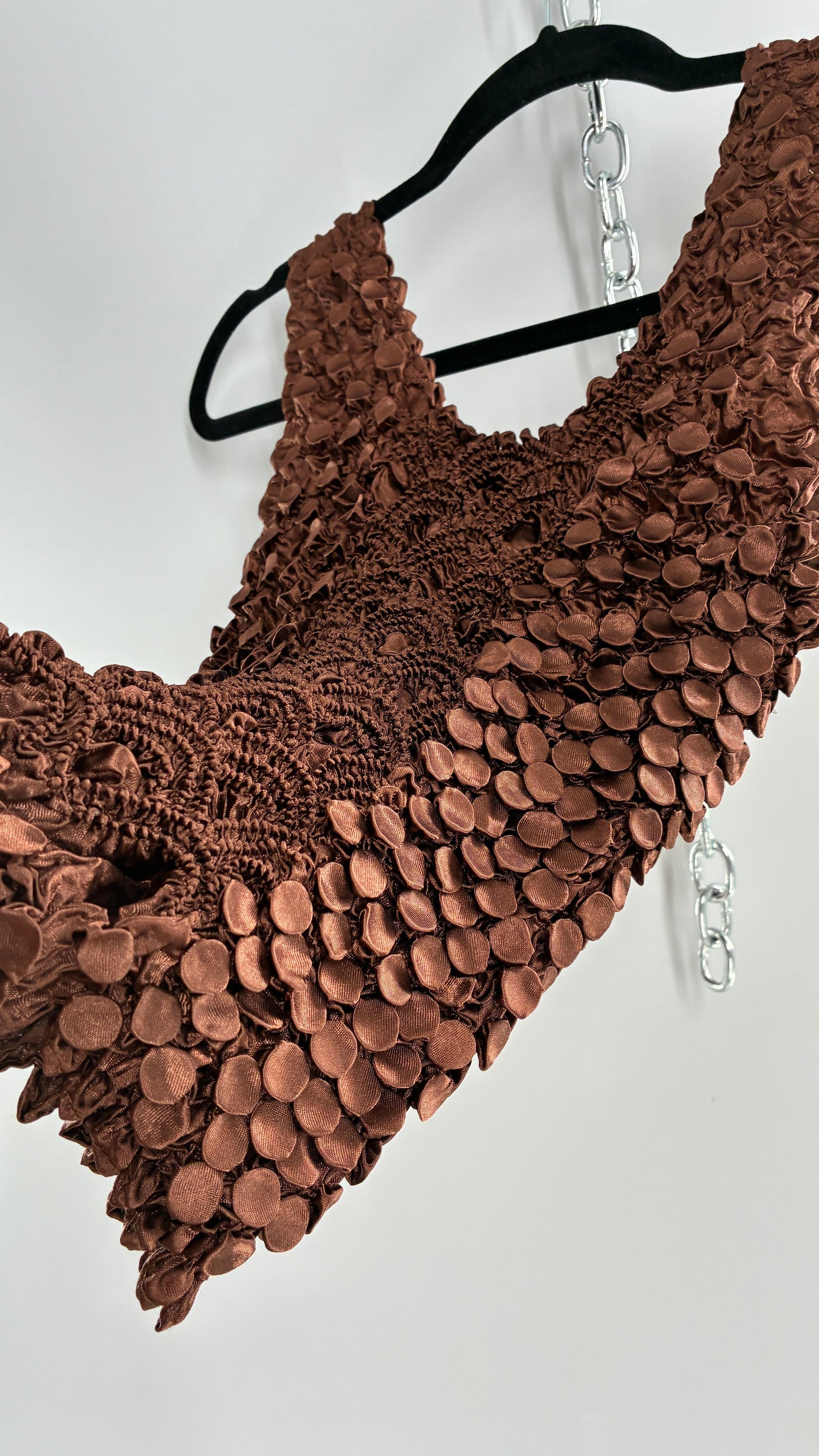 Vintage 1990s Brown Textured Popcorn Camisole (OS)