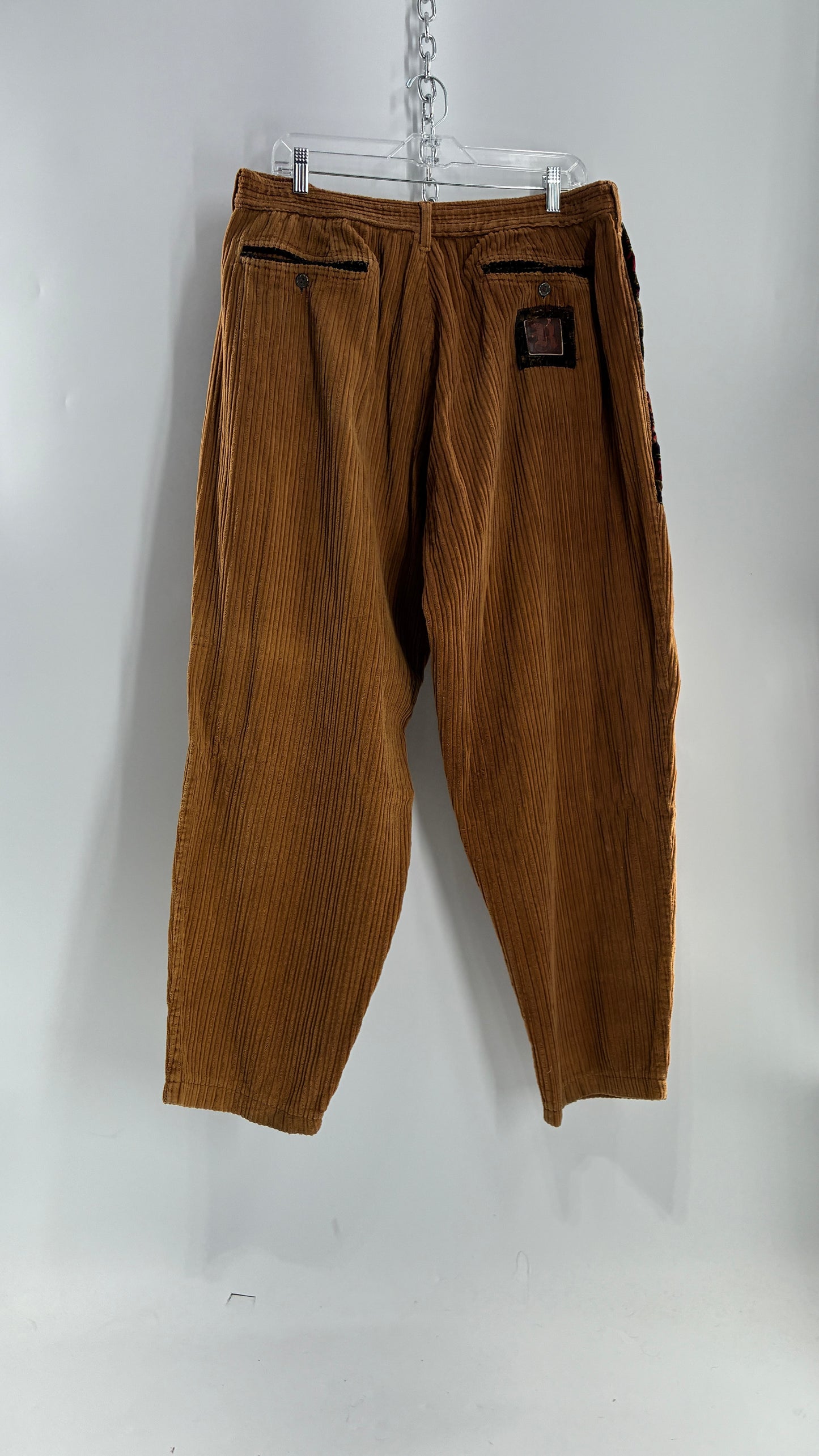 Vintage Men’s 1980s ROCOCO Le Parisien Corduroy Patchwork Pants (Medium)