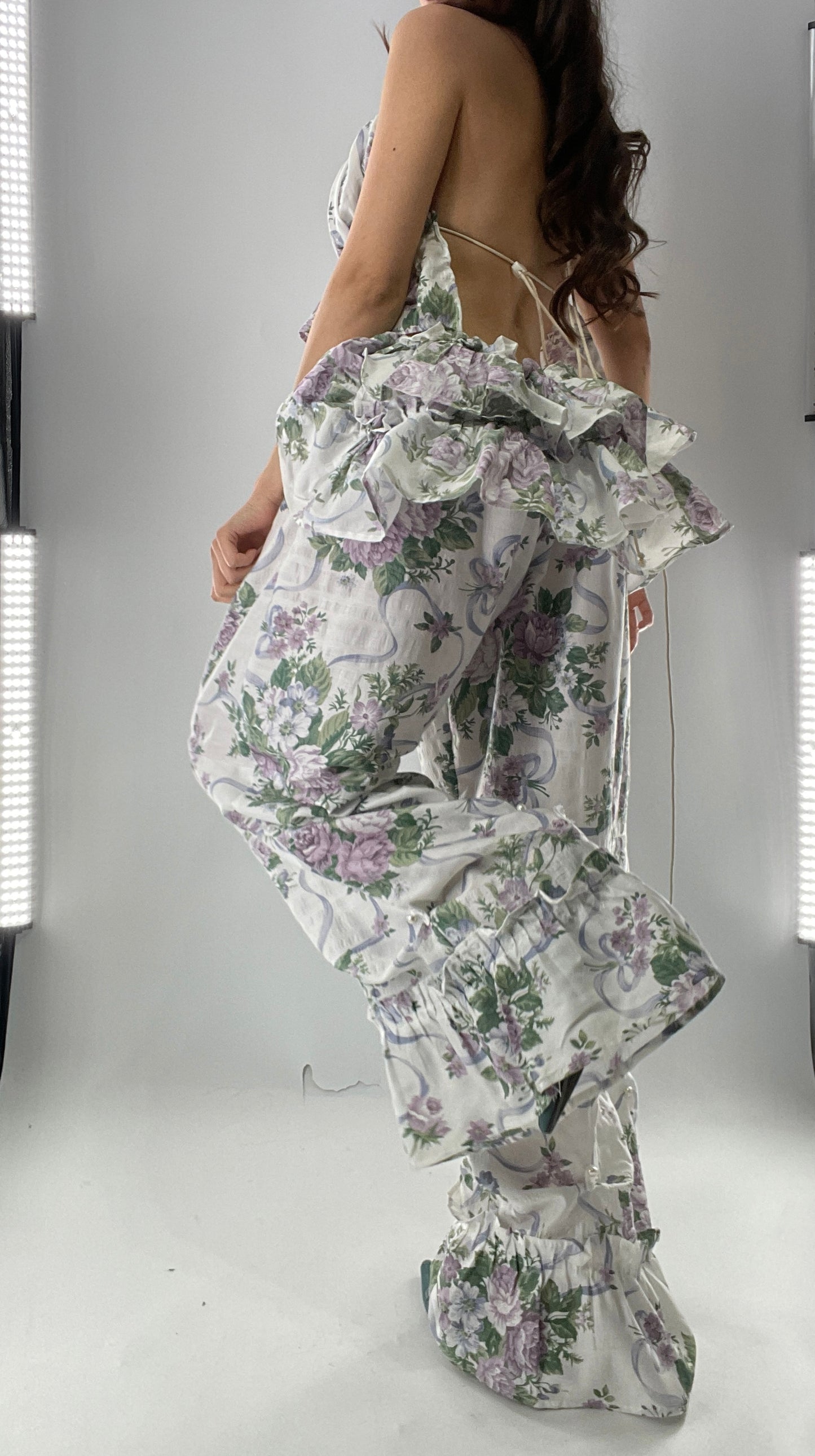 Vintage Handmade 2 Piece Set with Apron Style Ruffled Bum🧺 (One Size XS-XL)