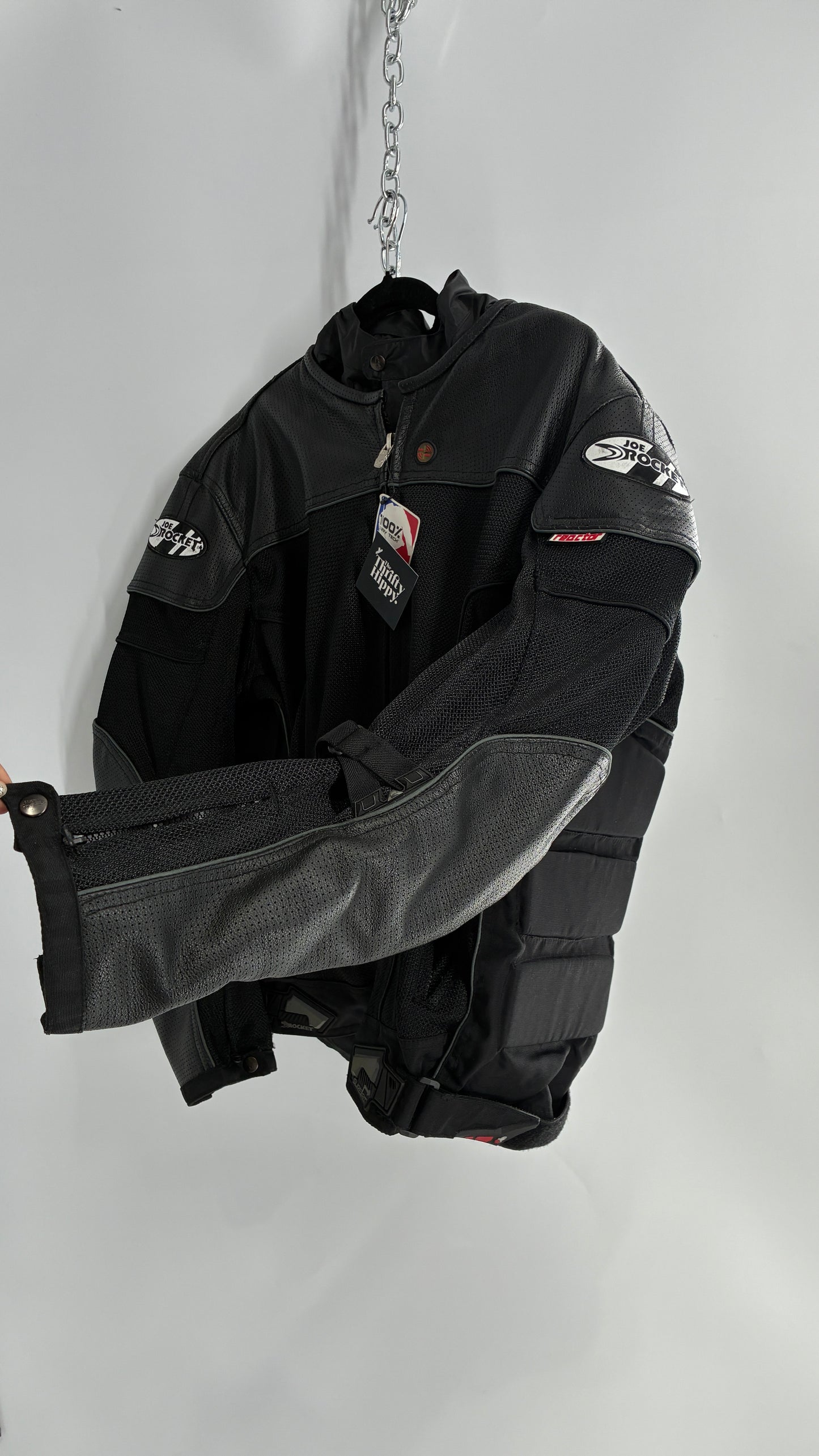 Vintage JOE ROCKET Padded Motorcycle Jacket with Tags Attached (XXL)