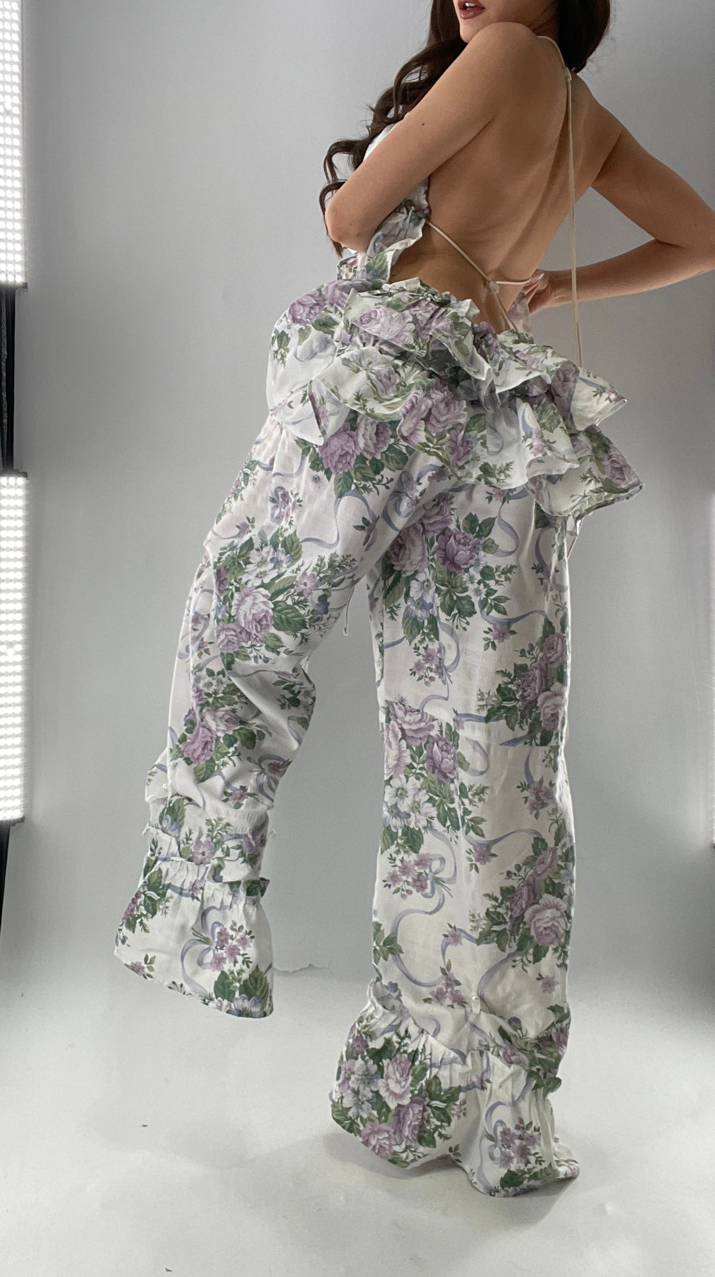 Vintage Handmade 2 Piece Set with Apron Style Ruffled Bum🧺 (One Size XS-XL)