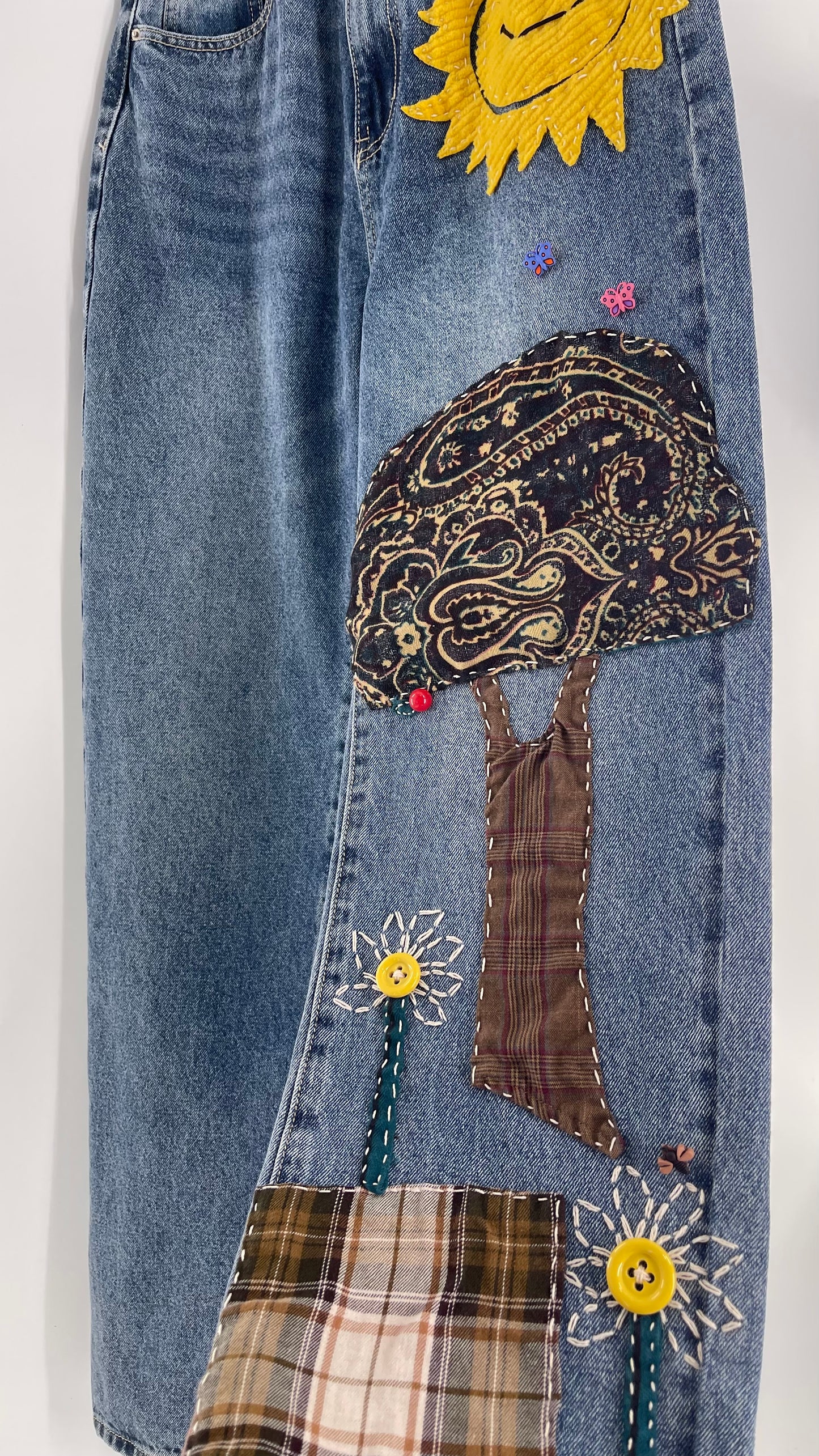 CUSTOM Hand Made Hand Sewn Patchwork Sun Dazed Denims (26)