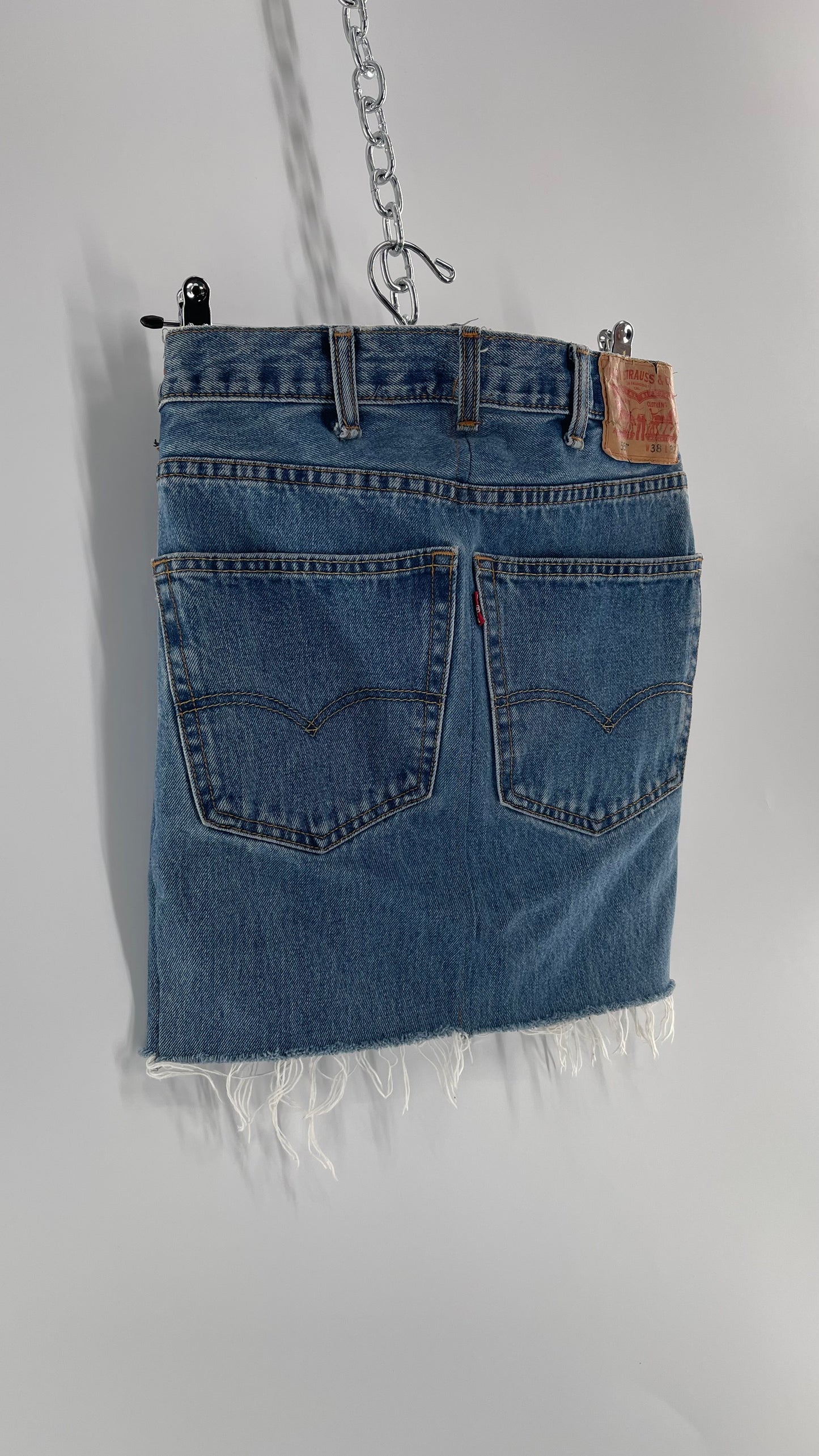 Urban Outfitters Levi Strauss Vintage Light Wash Denim Mini Skirt (Size XS)