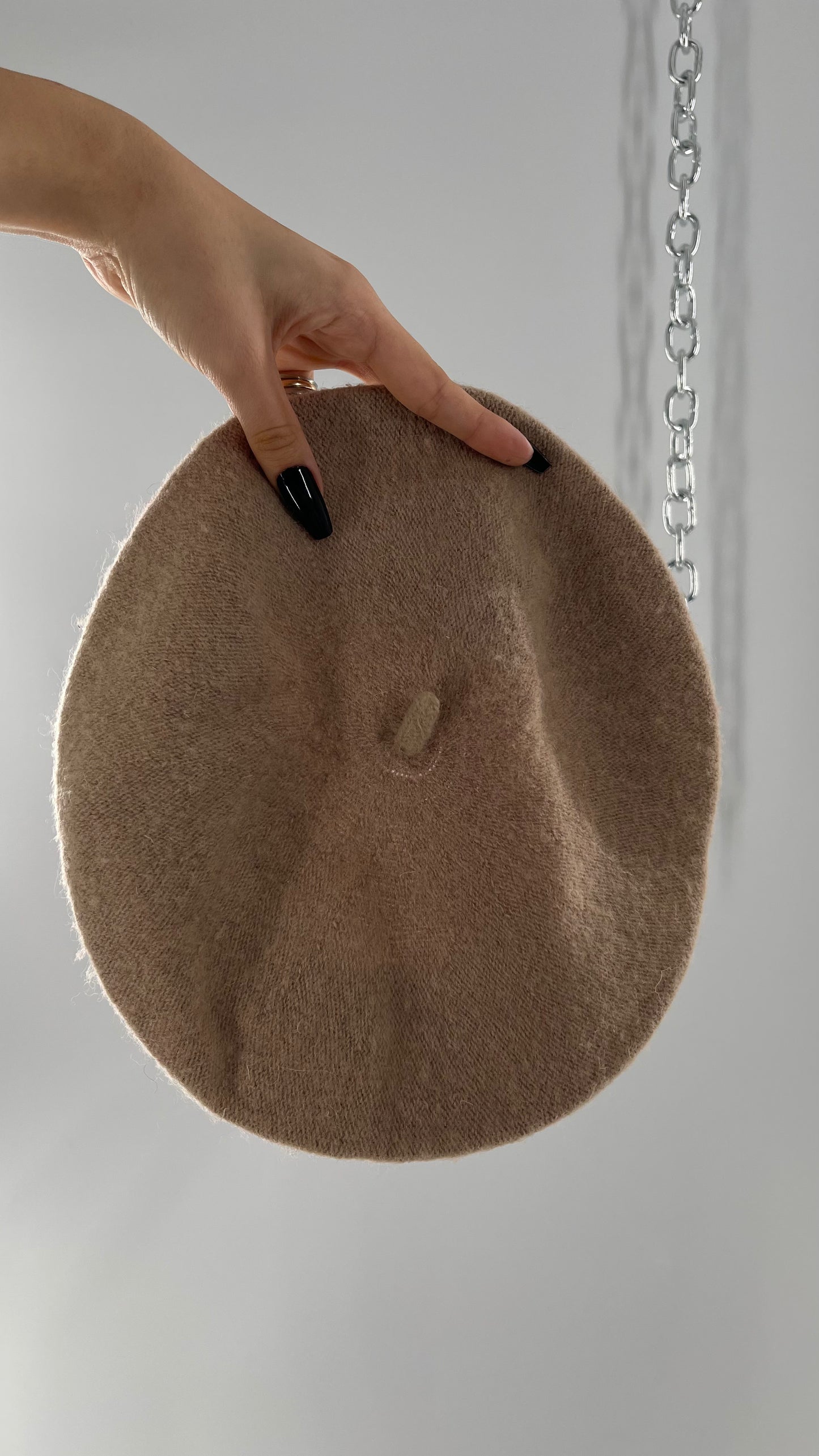 Free People Rainbow Unicorn Birthday Surprise Tan Wool Beret