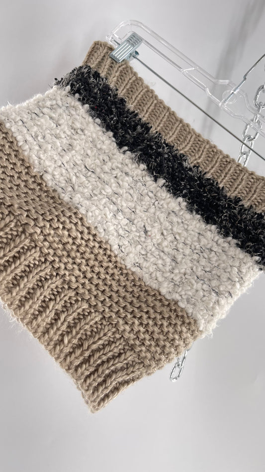 Anthropologie Sleeping on Snow Neutrals Knit Infinity Scarf is