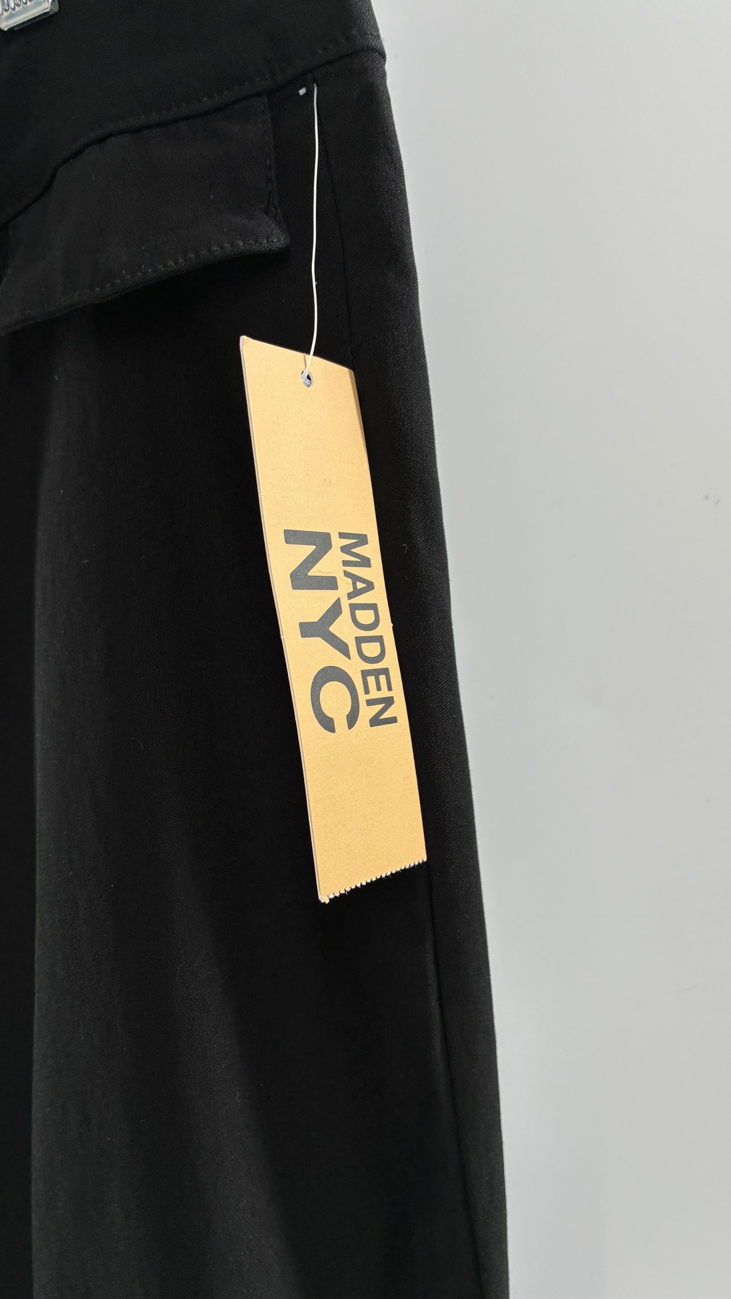 Deadstock Vintage MADDEN NYC Stretchy Black Mid Rise Flare (Small)