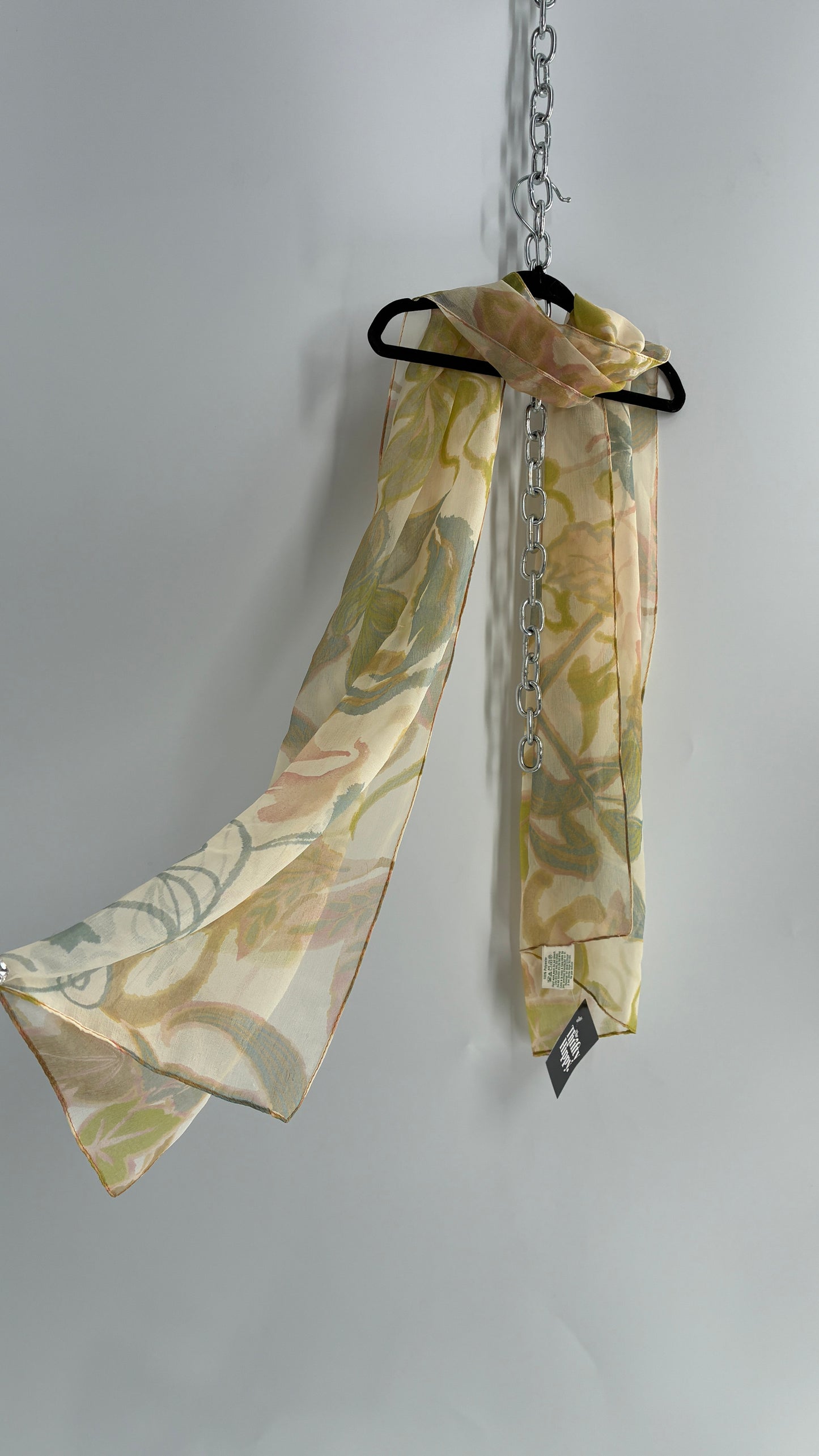 Vintage Laura Ashley Silky Neutral Scarf