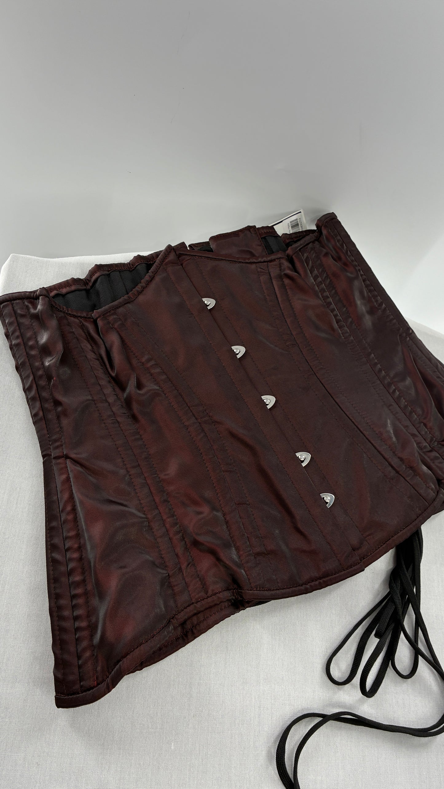 Vintage ORCHARD CORSETS Heavy Duty Burgundy Brown Corset (30”)