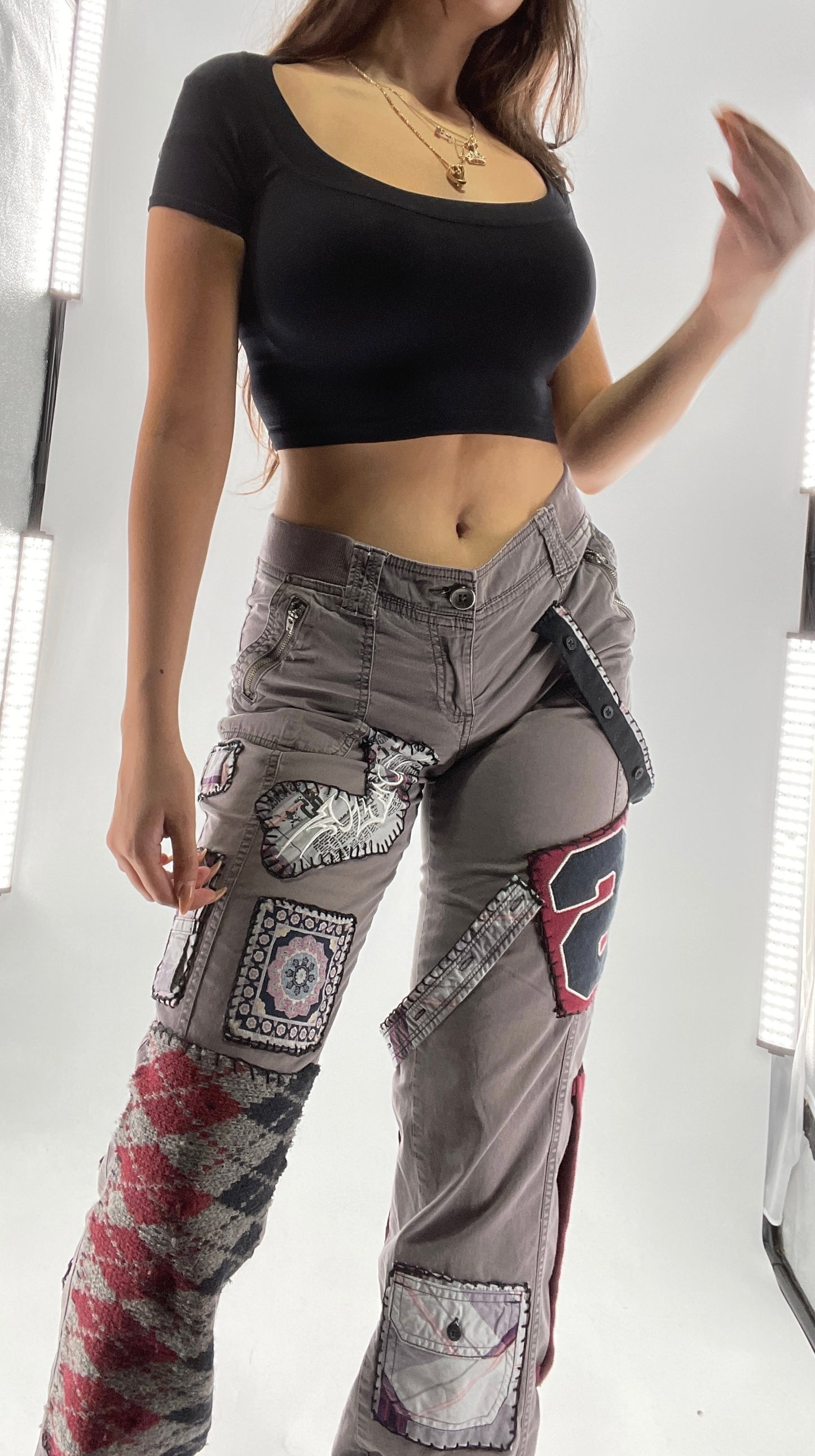 CUSTOM Handmade Patchwork Straight Legs (4)