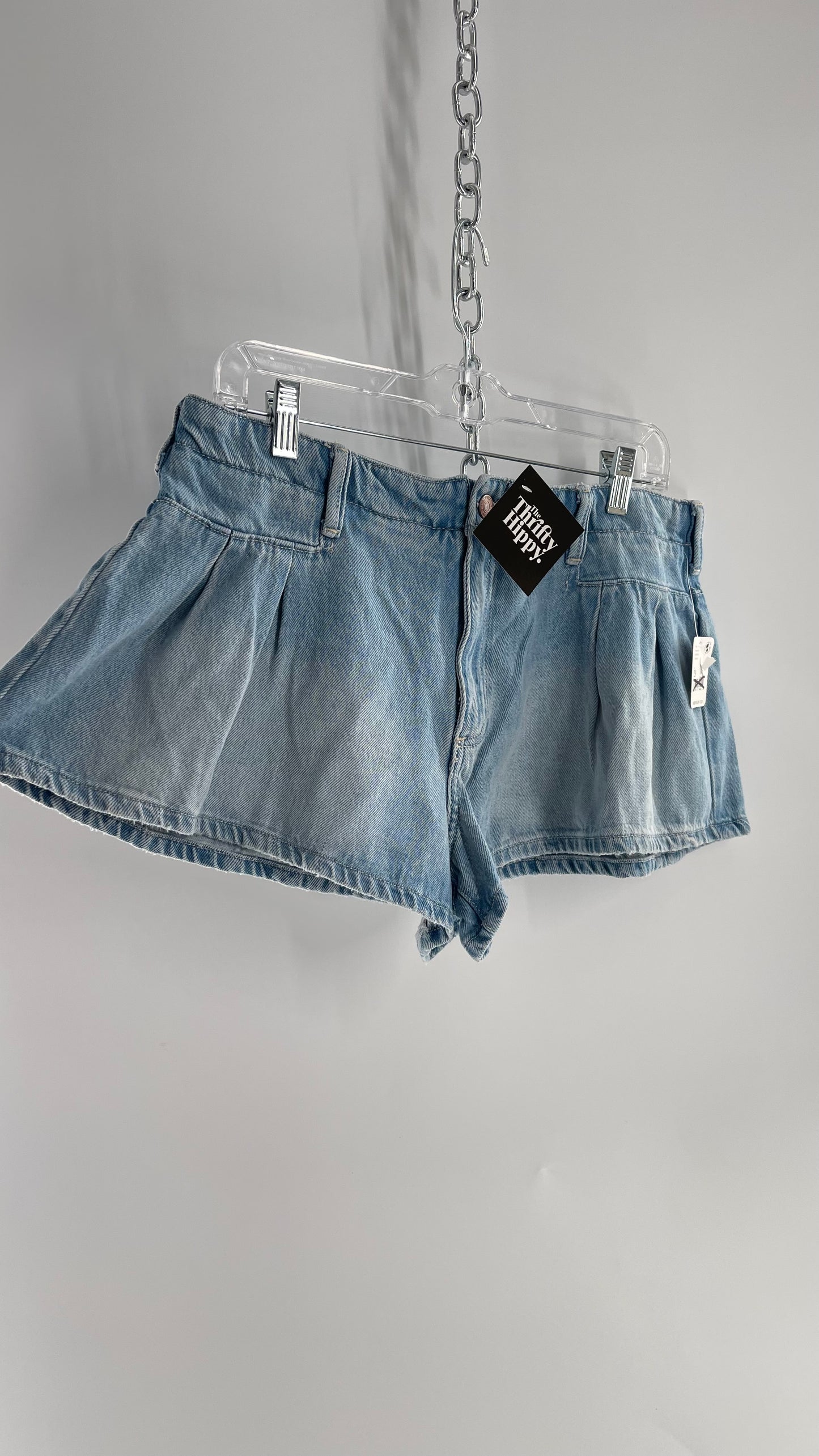Free People Blue Bell Low Rise Pleated Short with Tags Attached (29)