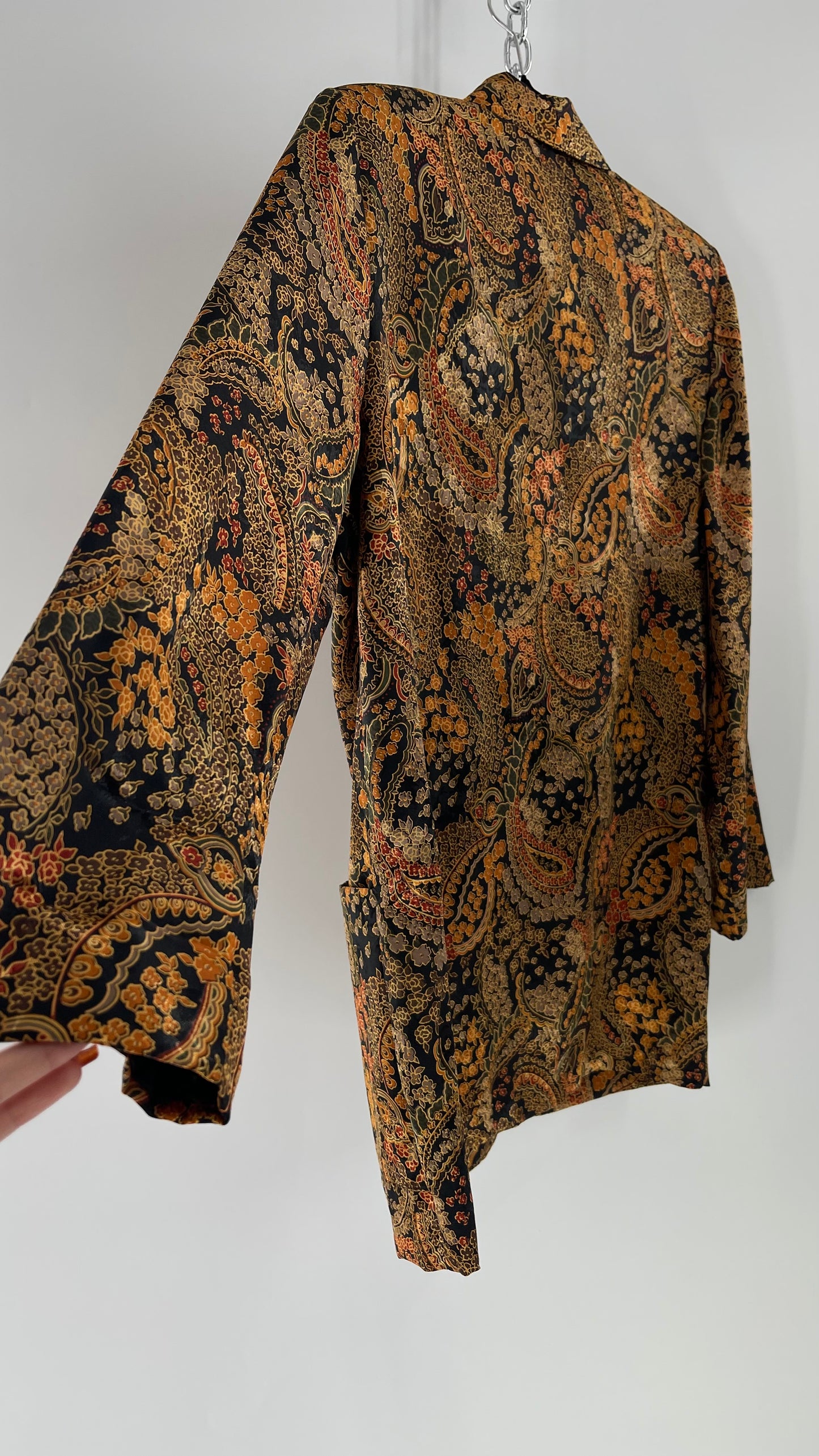 Vintage Kensington 100% Silk Blazer (Medium)
