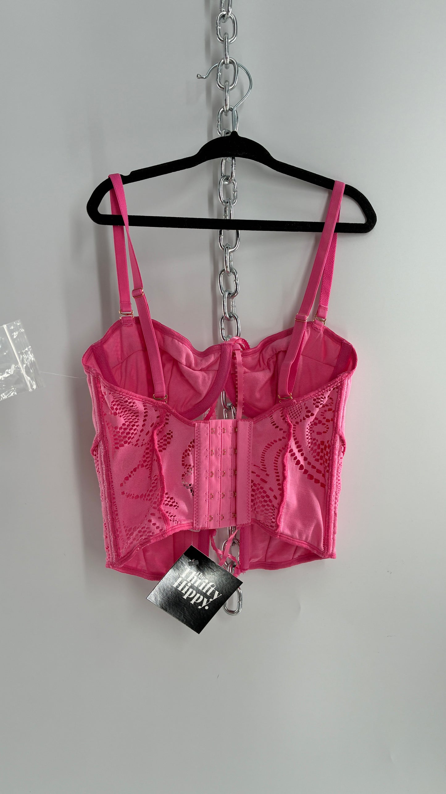 Urban Outfitters Pink Textured Corset (Small)