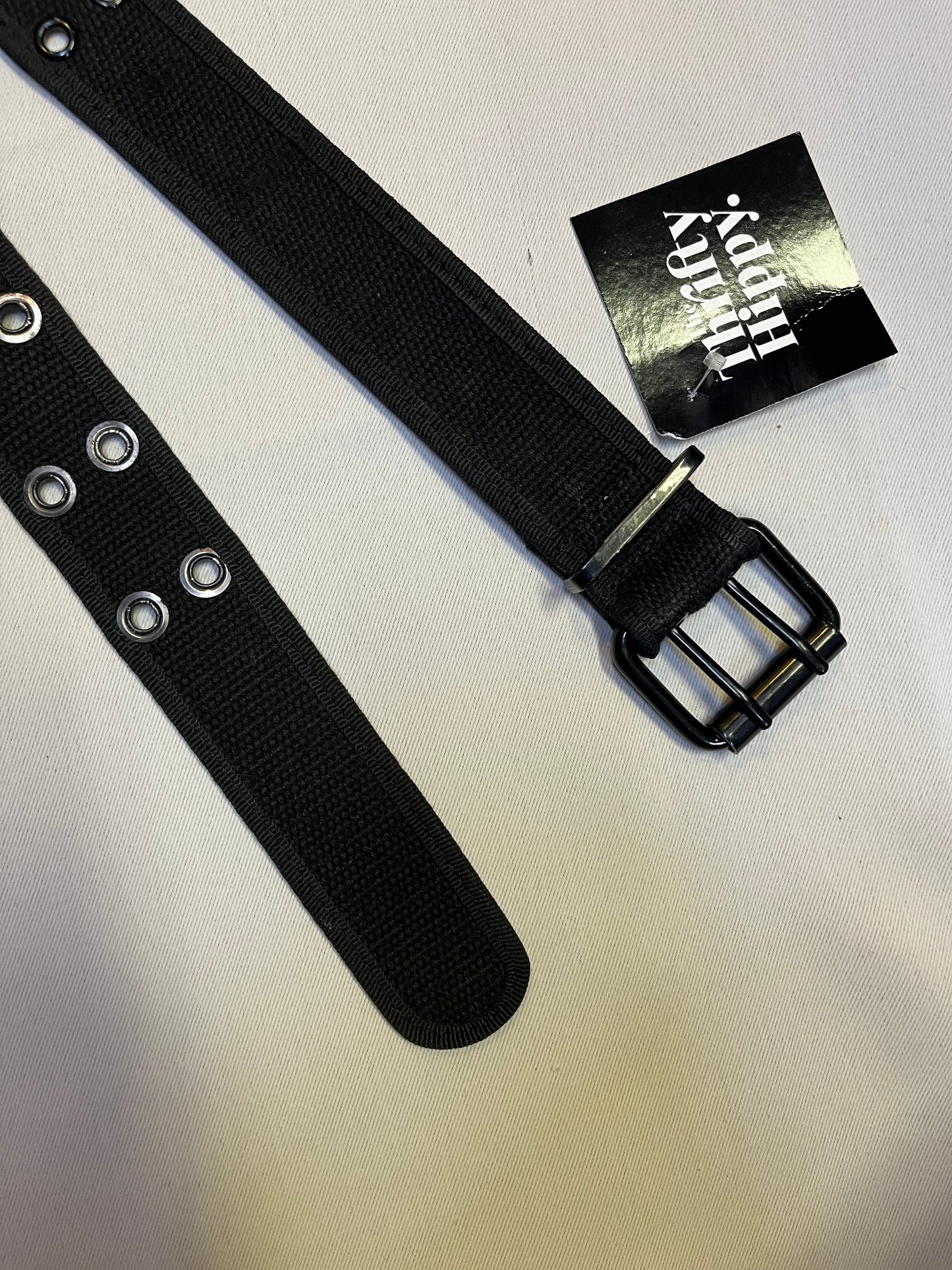 Vintage Black Tactical Grommet Belt (XXL)