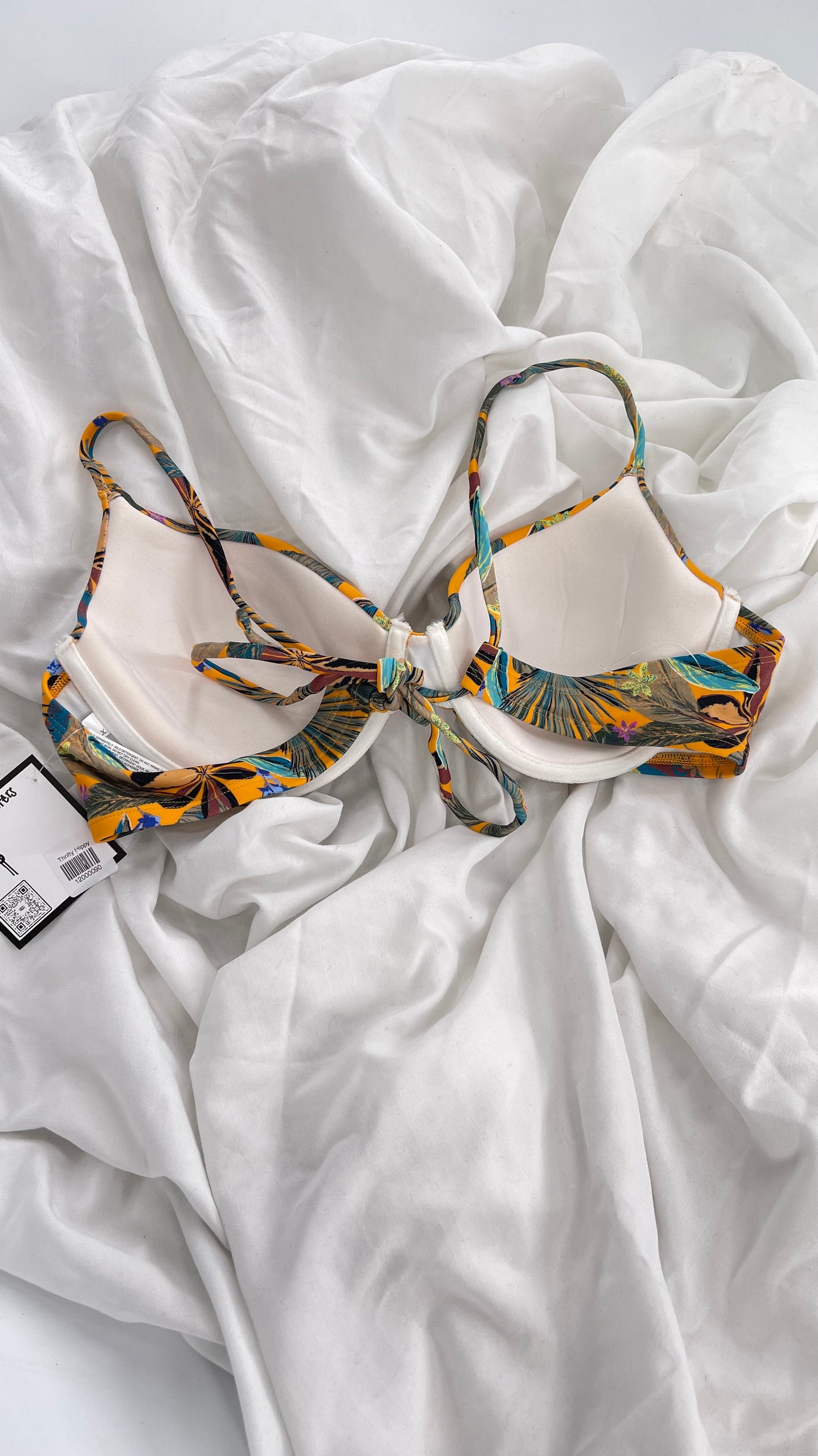Urban Outfitters Out From Under Tropical Orange Underwire Swim Top (XL)