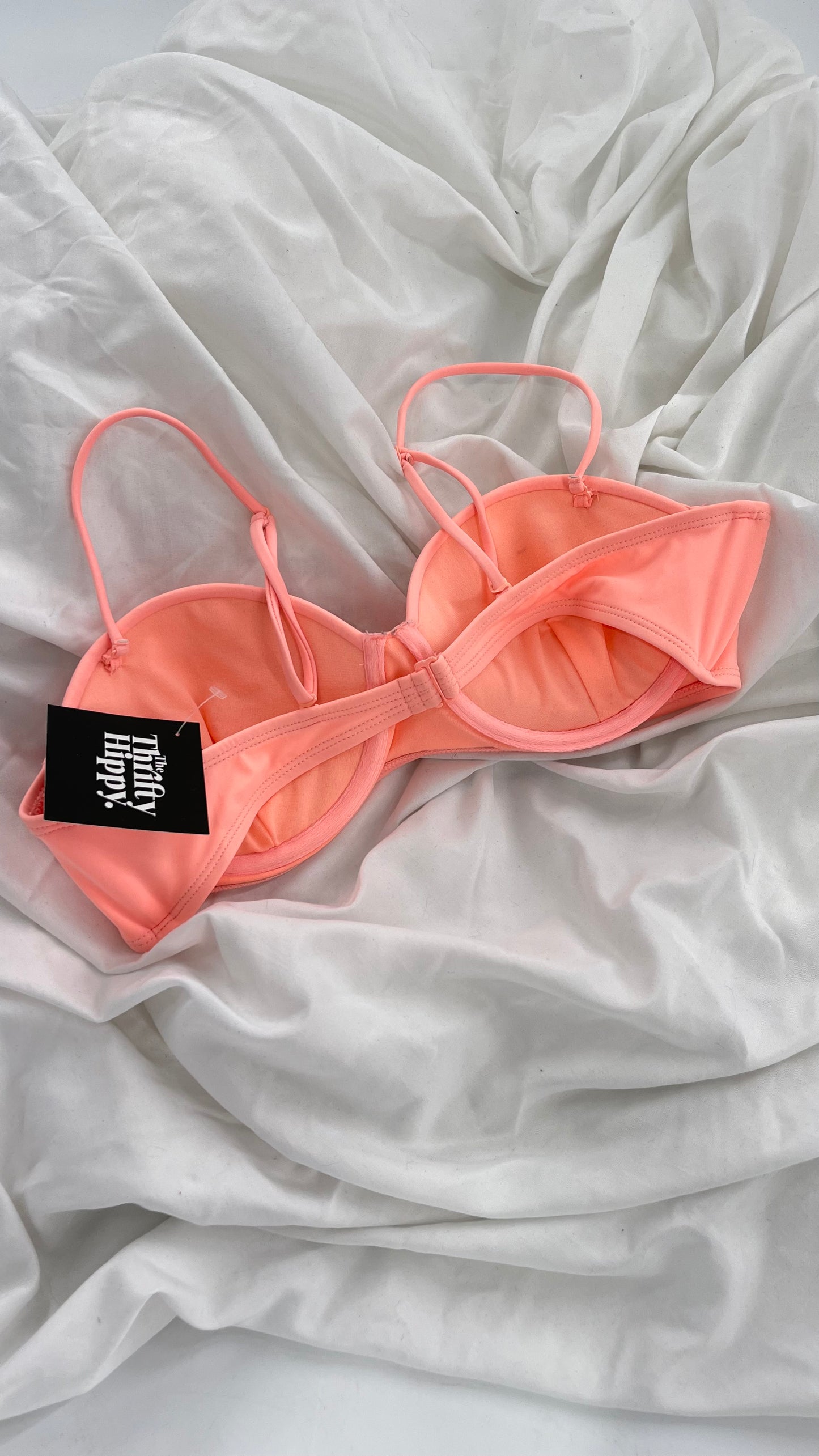 PACSUN LA Hearts Pink Underwire Swim Top (Large)