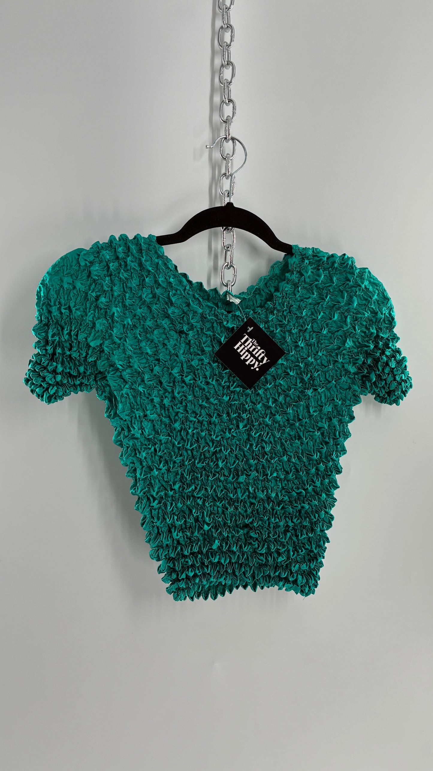 Vintage Teal Popcorn Top (One Size)
