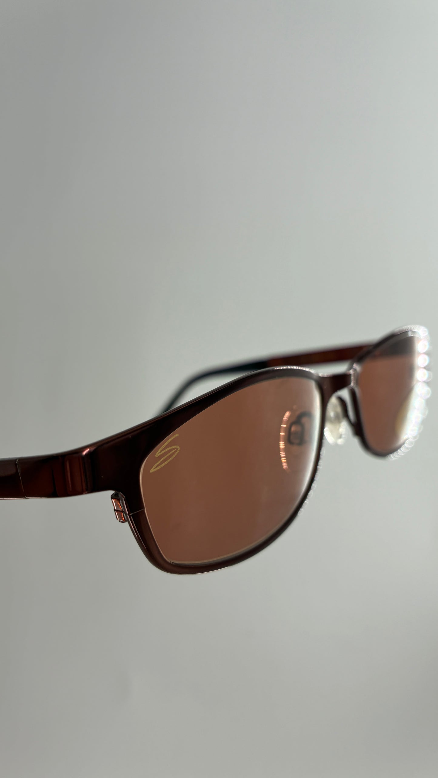 Vintage SERENGETI Polarized Sunglasses with Bronze Metal Frame