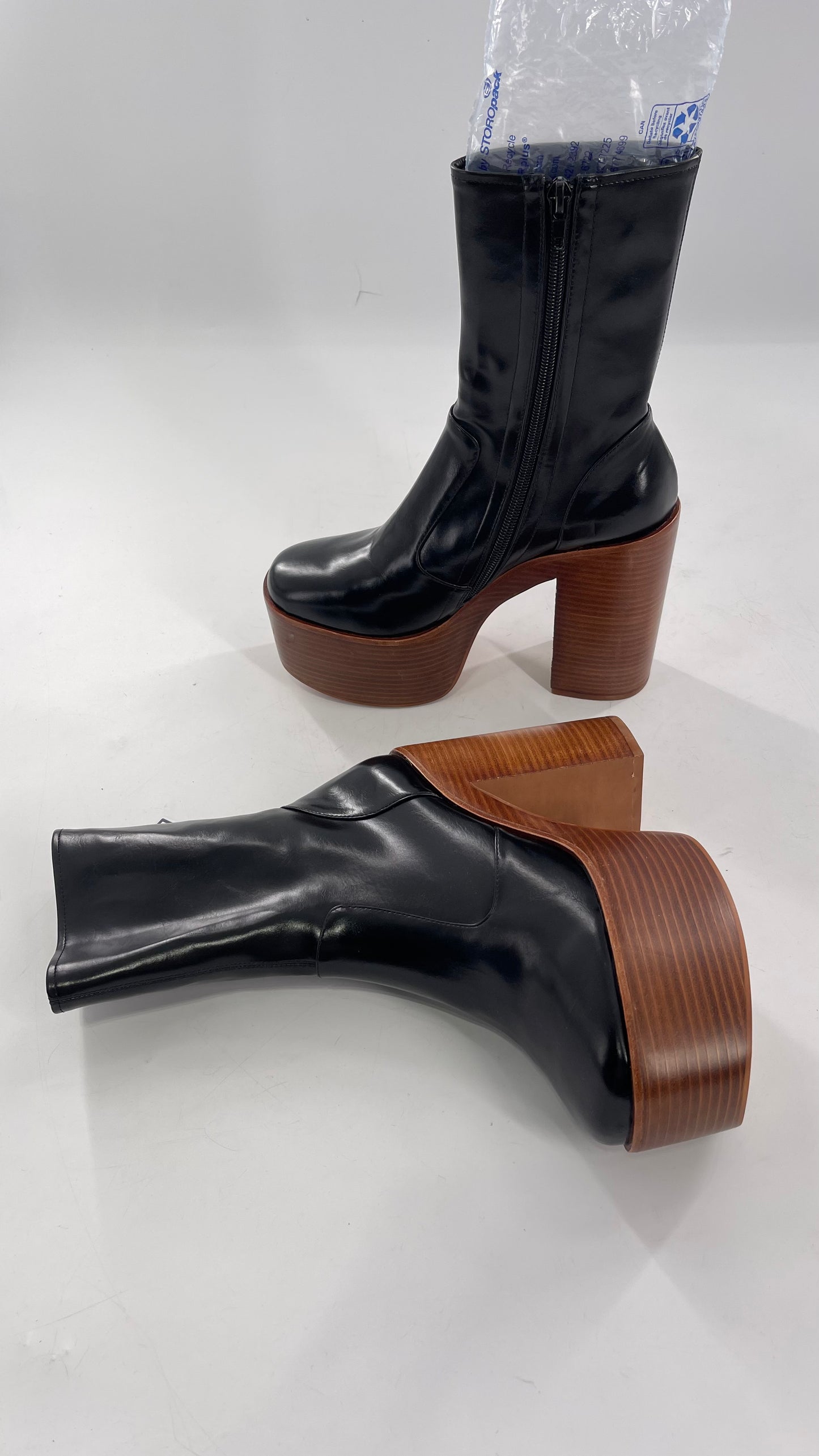 Jeffrey Campbell Mexique Black Boot with Platform And Chunky Wooden Heel (8)