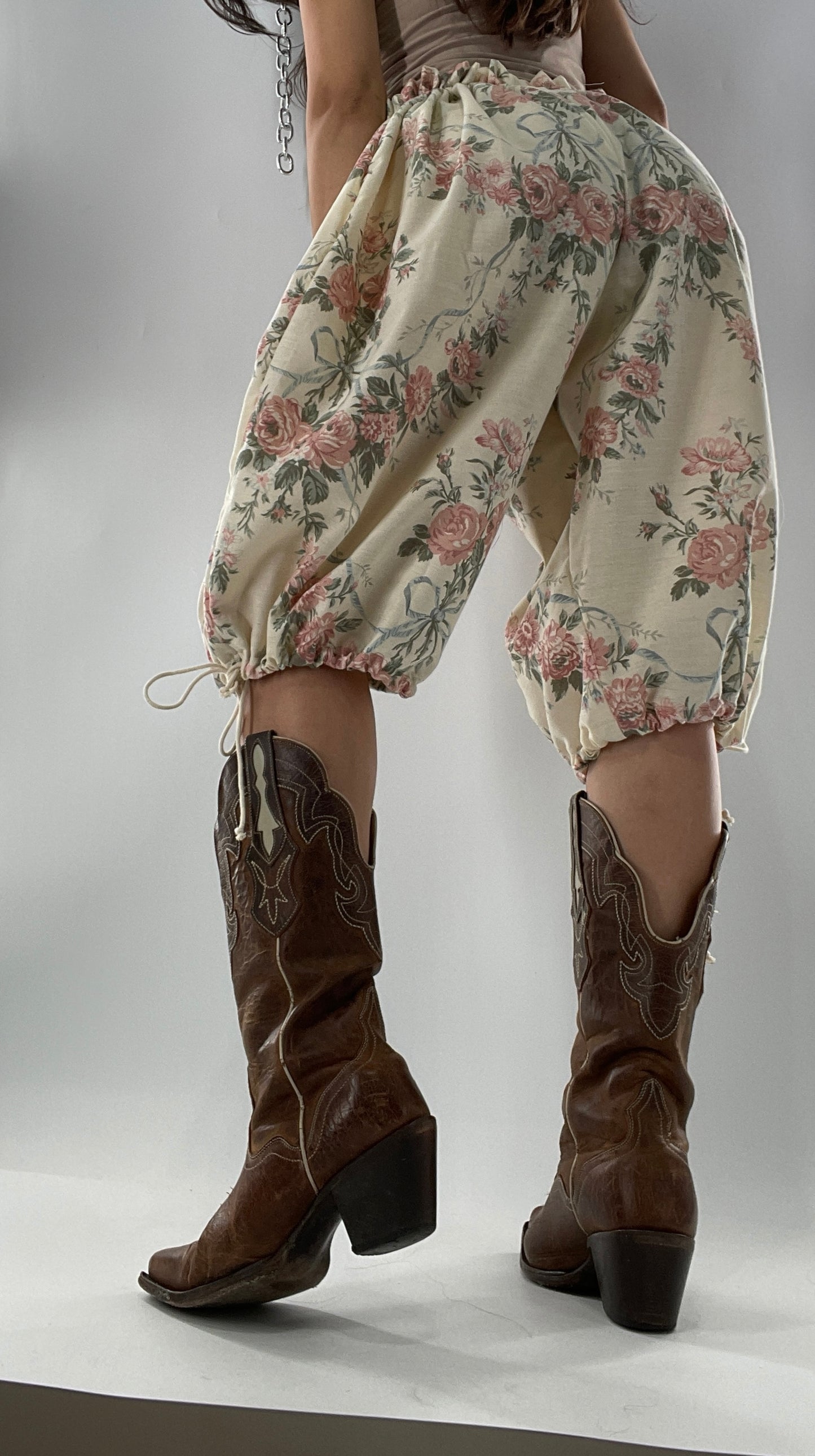 Custom Vintage Cottage Short/Capri Oversized or Cinched (One Size)