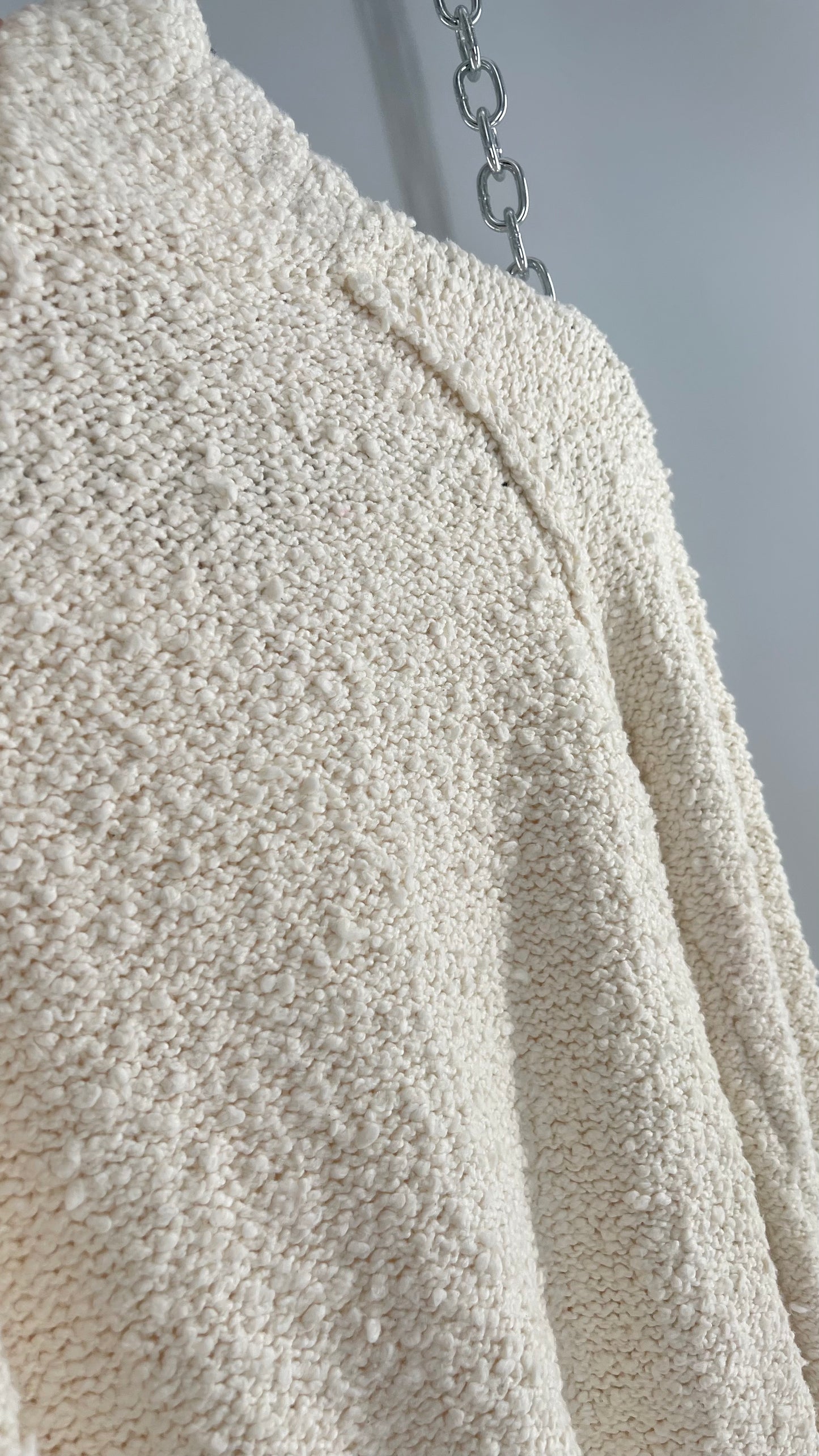 Moth Anthropologie Juliette Ivory White Knit Turtleneck Sweater(XS)
