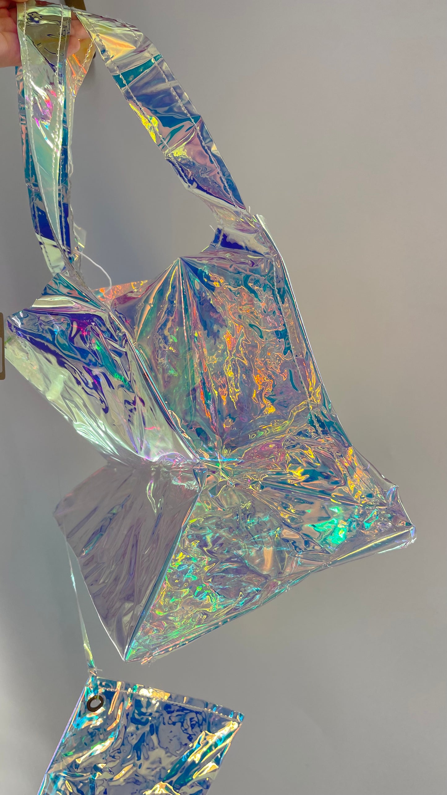 Free People Movement Iridescent Color Changing Tote Bag and Pouch Set