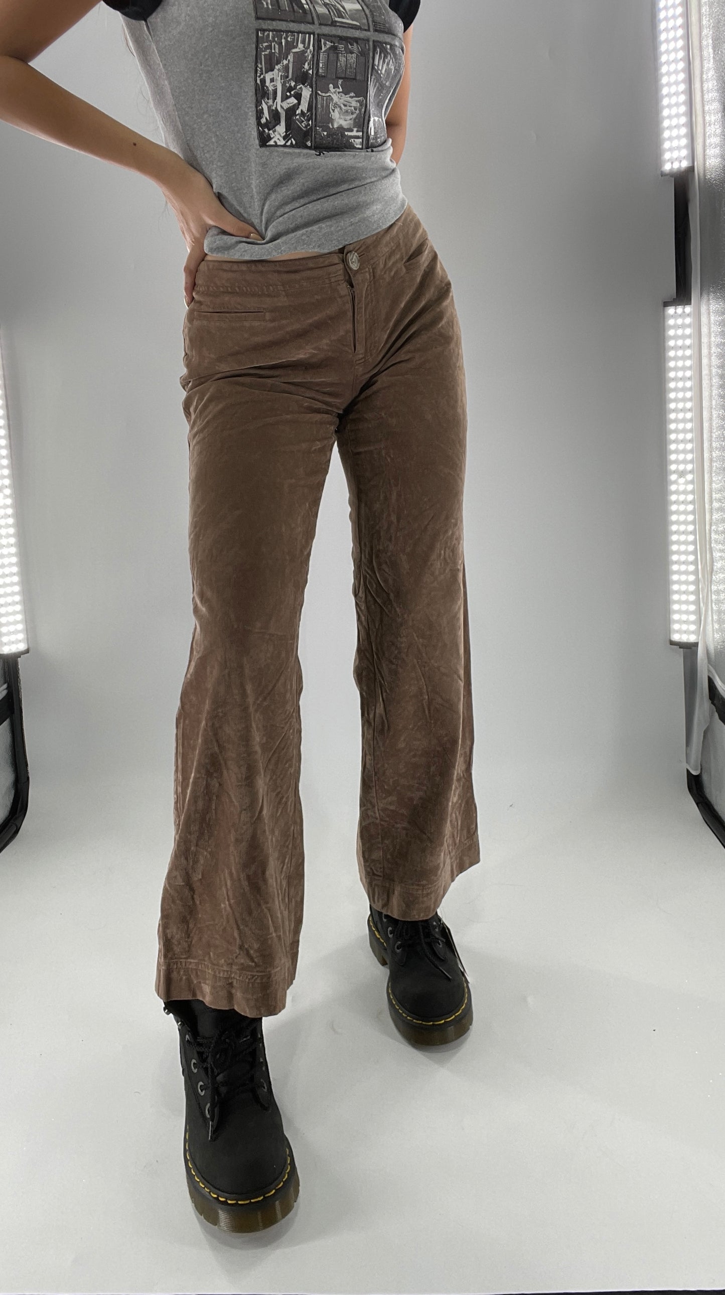 Vintage Crushed Corduroy Cropped Straight Leg Trouser J JILL (2P)