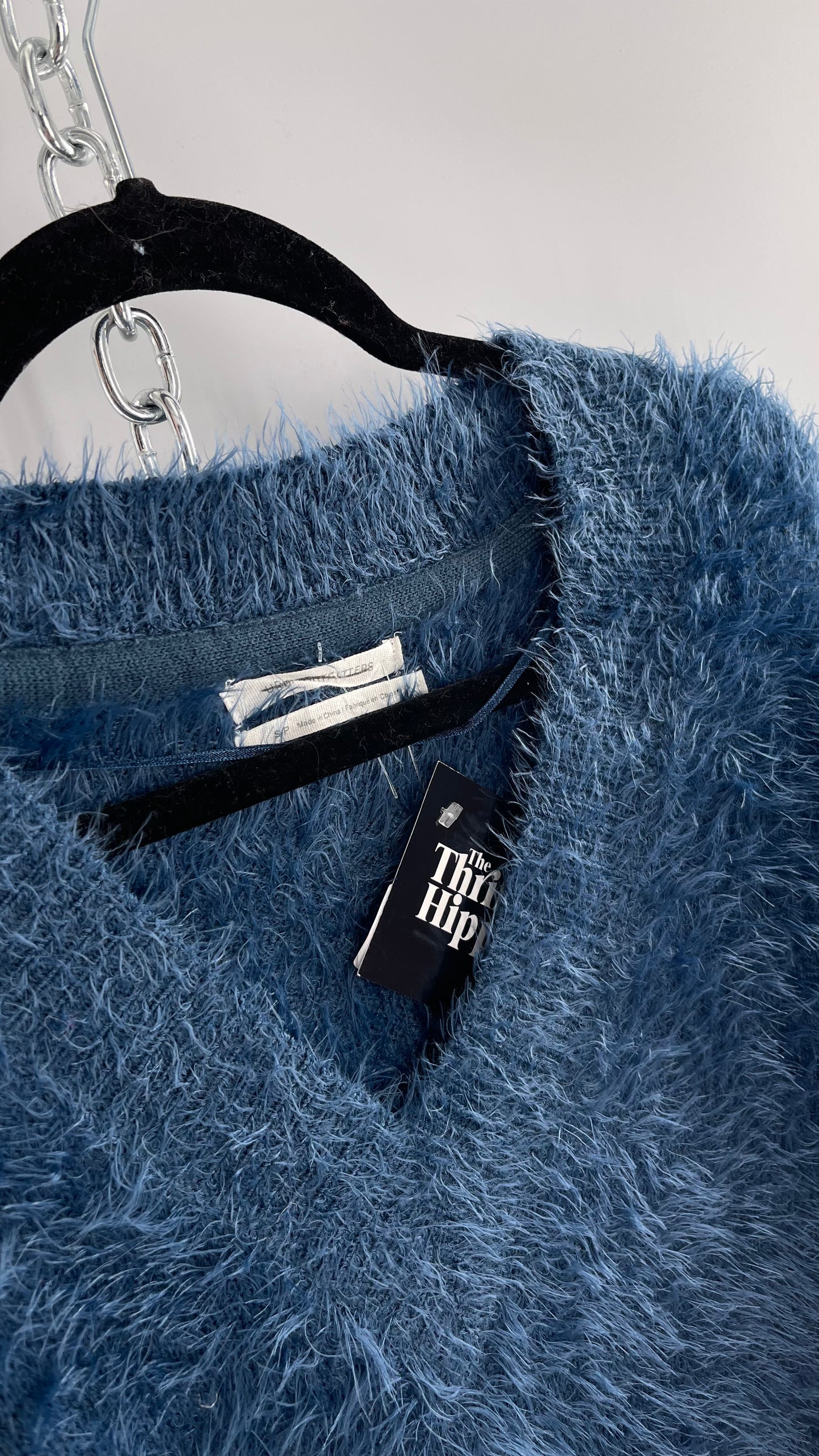Urban Outfitters Blue Shaggy/Fuzzy Slouchy Sweater (Small)