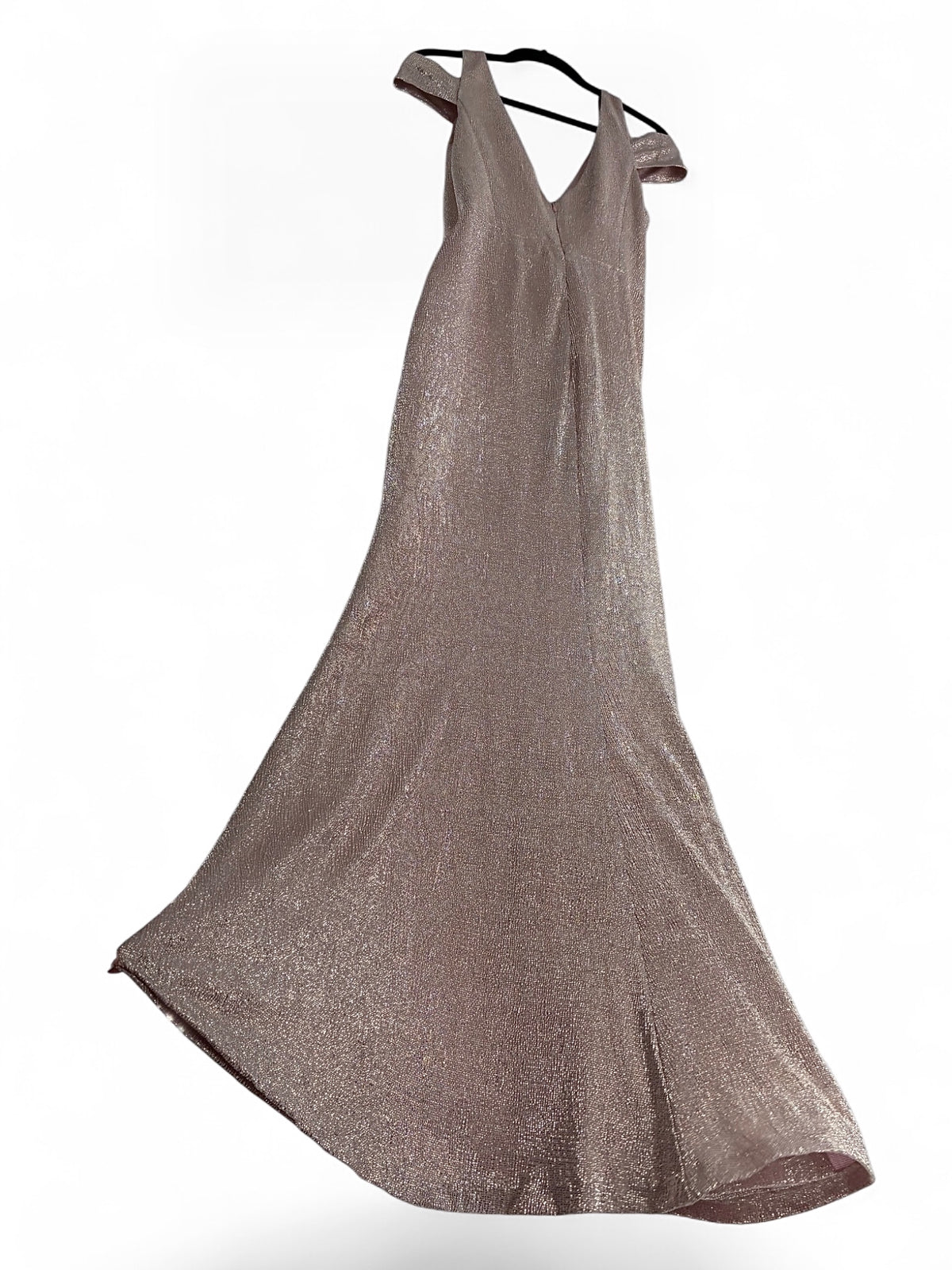 CALVIN KLEIN Nudish Pink Shimmer Sheen Mermaid Dress (10)