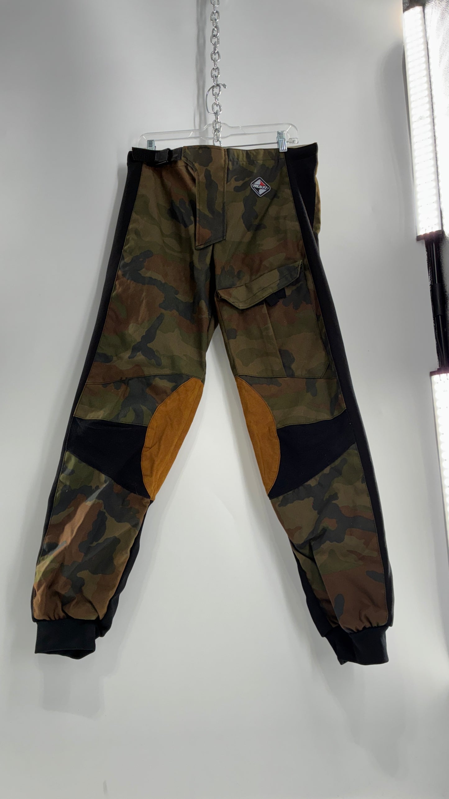 Vintage MSR Moto Camouflage Riding Pants Low Rise Side Buckle (34”)