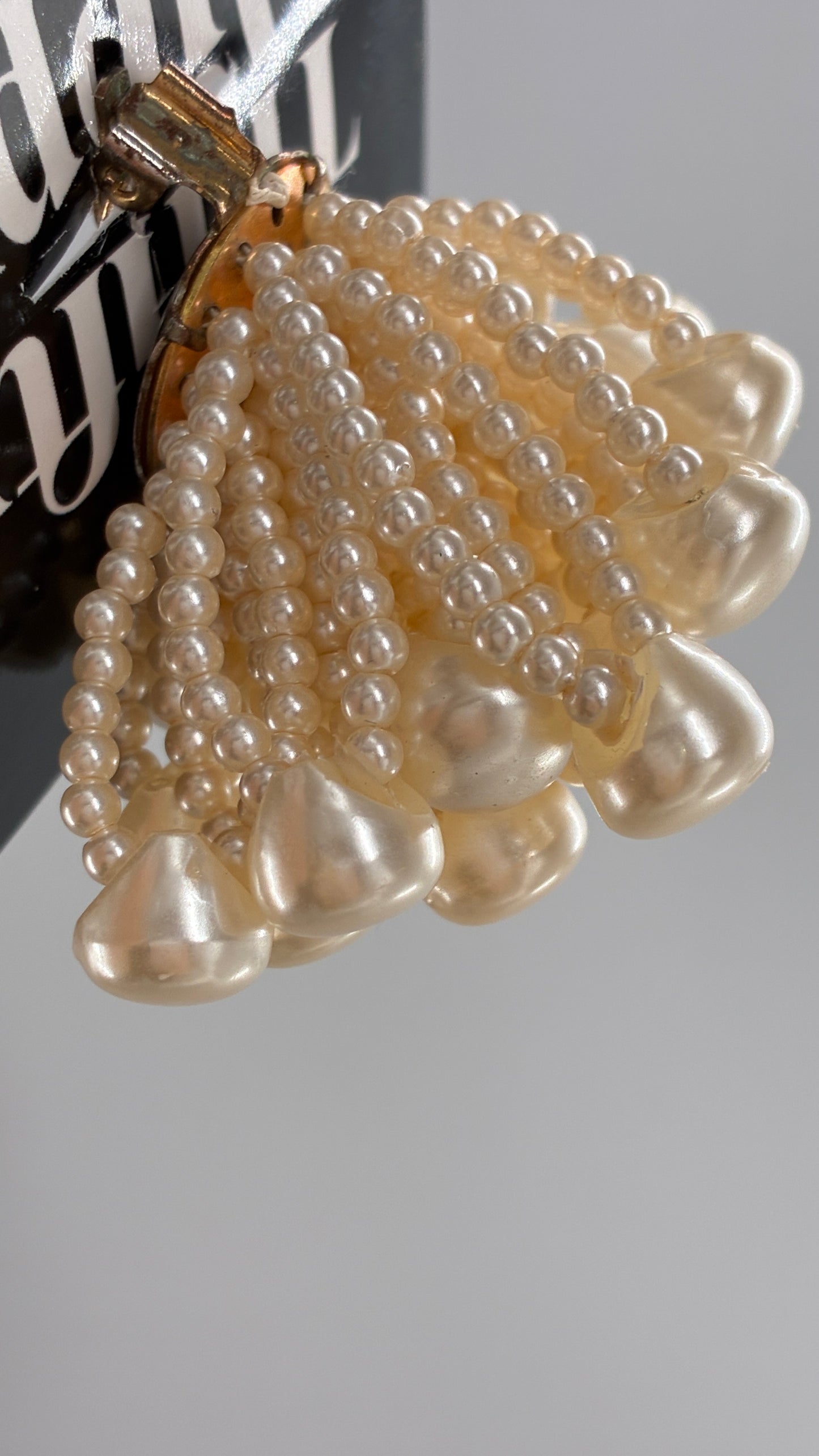 Vintage Pearl Cluster Statement Earring/Pin (1/1)