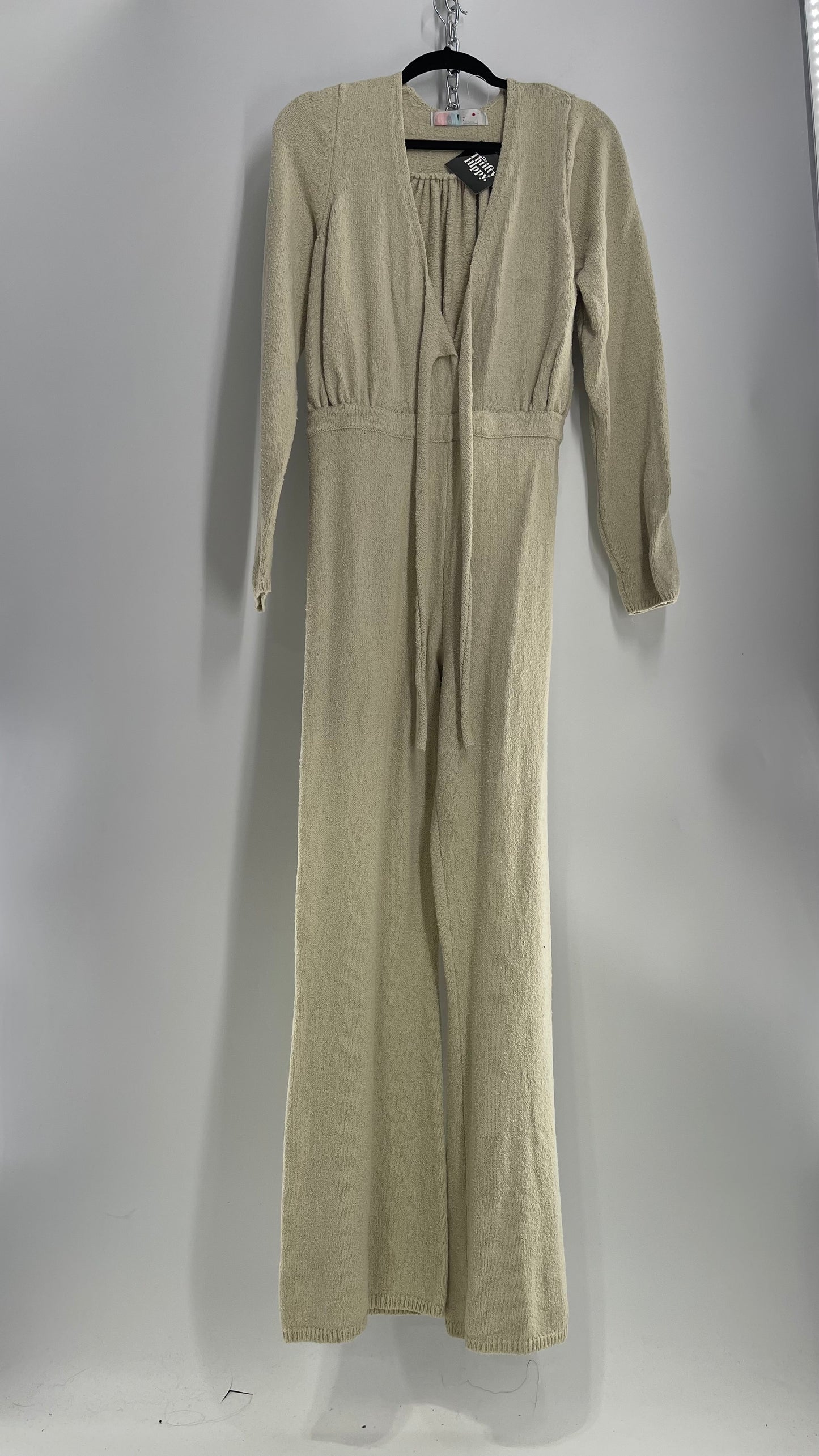 Free People Sage Thick Knit Jumpsuit (Large)