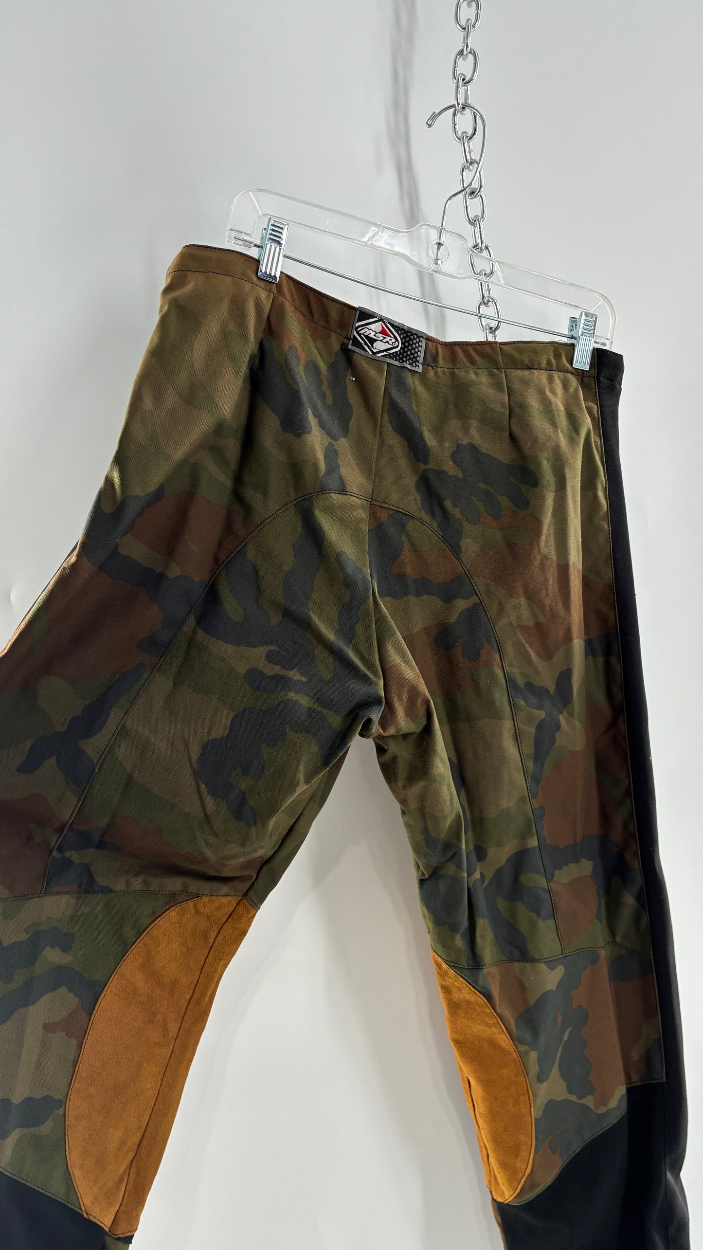 Vintage MSR Moto Camouflage Riding Pants Low Rise Side Buckle (34”)