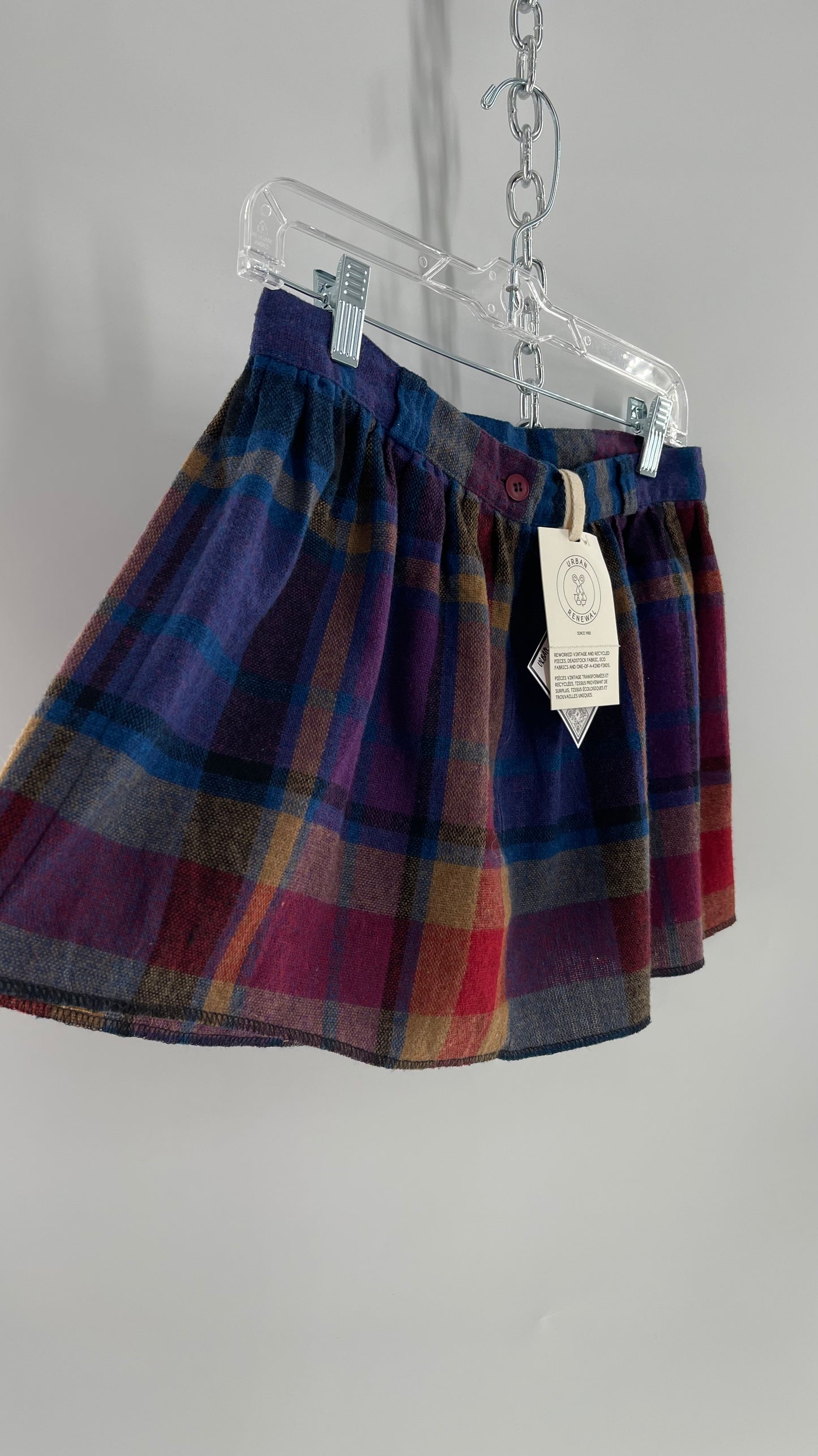 Urban Outfitters Urban Renewal Plaid wool Skirt with Tags Attached (XS)