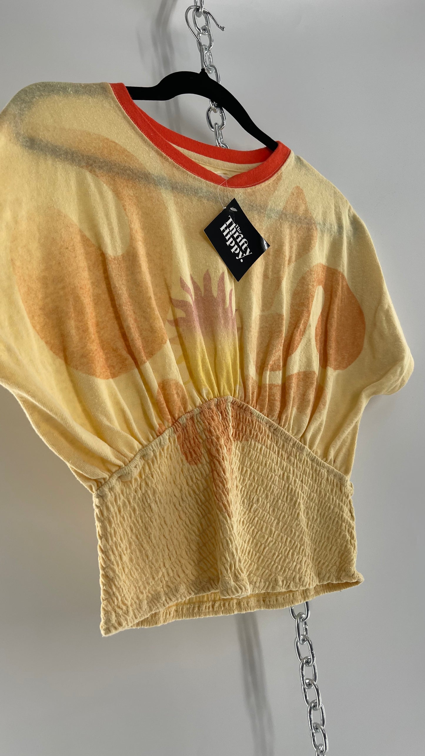 Free People Solar Graphic with Smocked Waistline (Small)