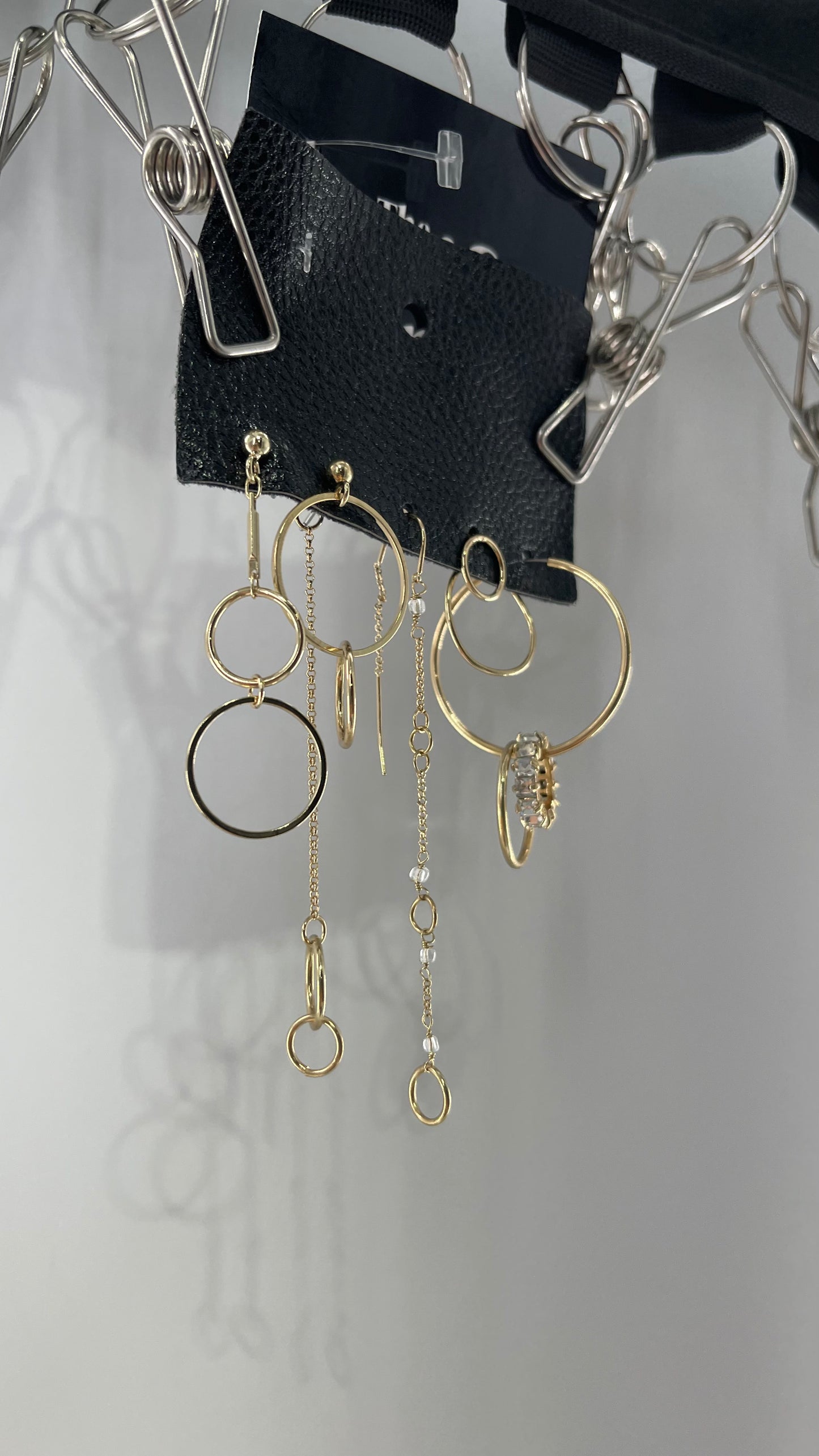 Free People Mix and Match Delicate Gold Loop + Hoop Earring Set